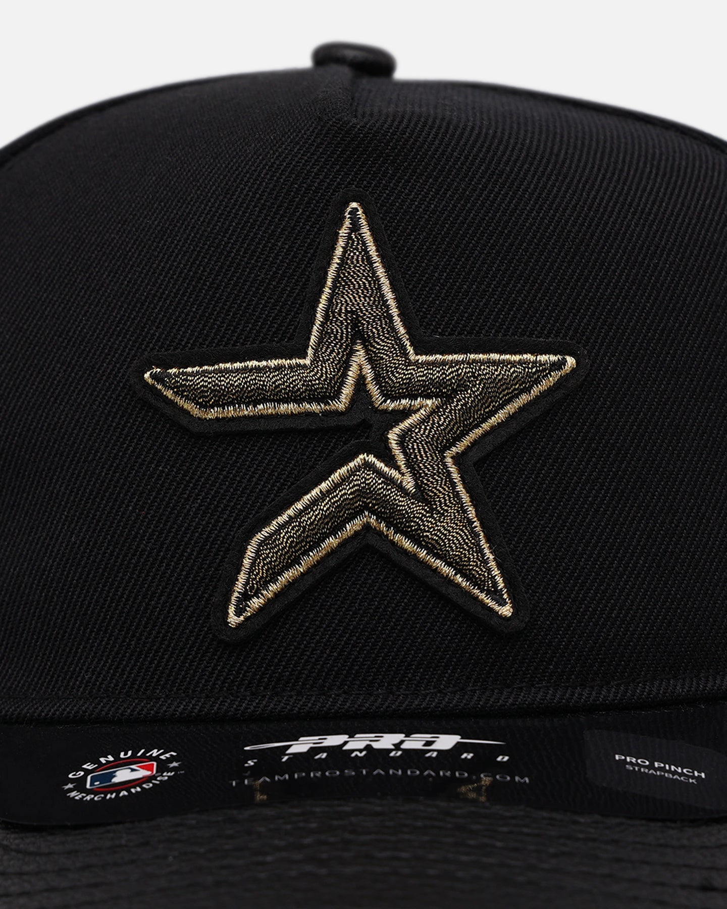 Pro Standard Houston Astros 'Gold Twist' Pro Pinch Strapback Black/Gold
