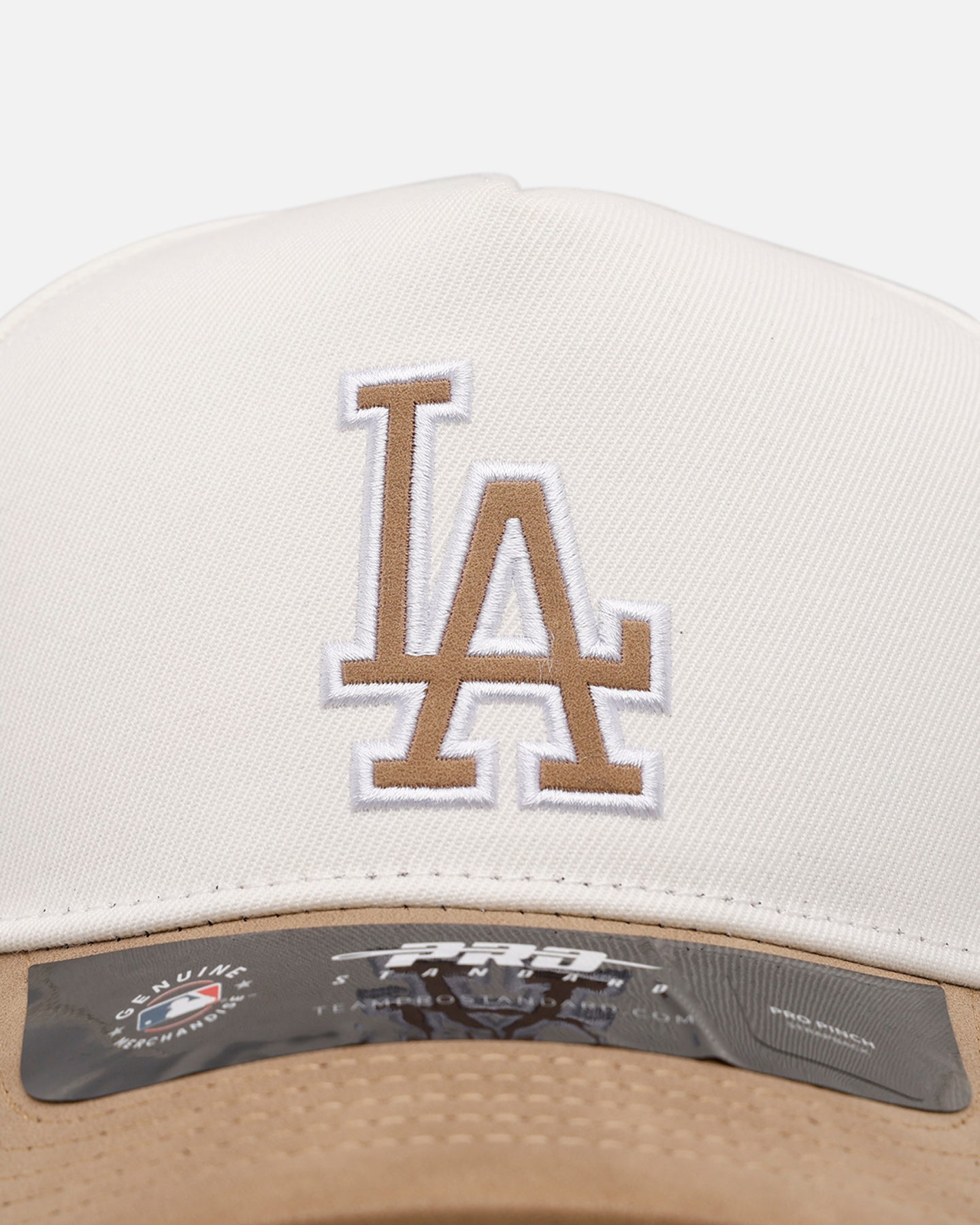 Pro Standard Los Angeles Dodgers 'Panel' Pro Pinch Strapback White/Tan