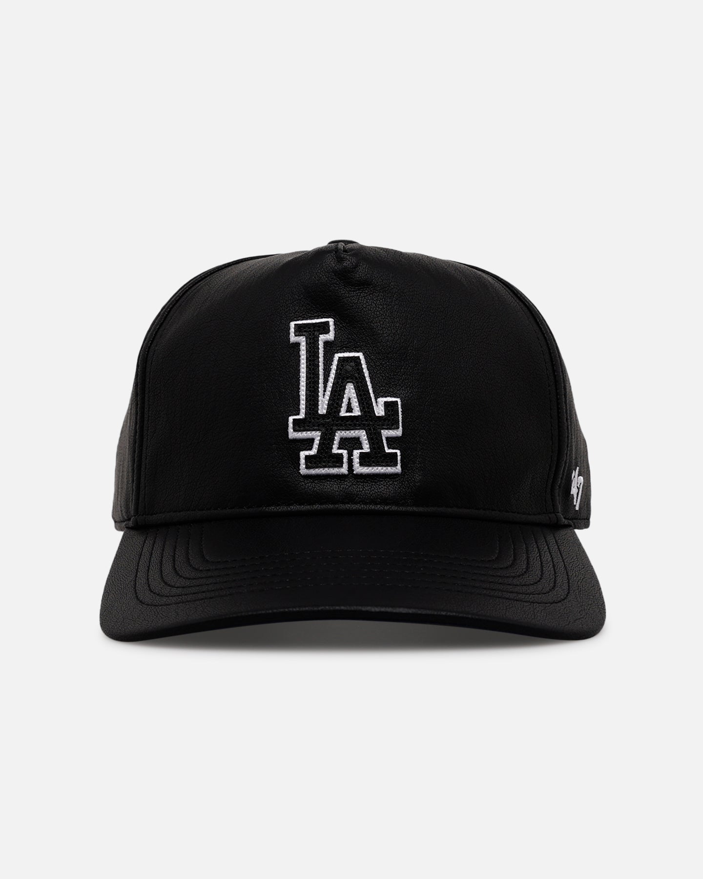 47 Brand Los Angeles Dodgers 'Leather' Hitch Strapback Black