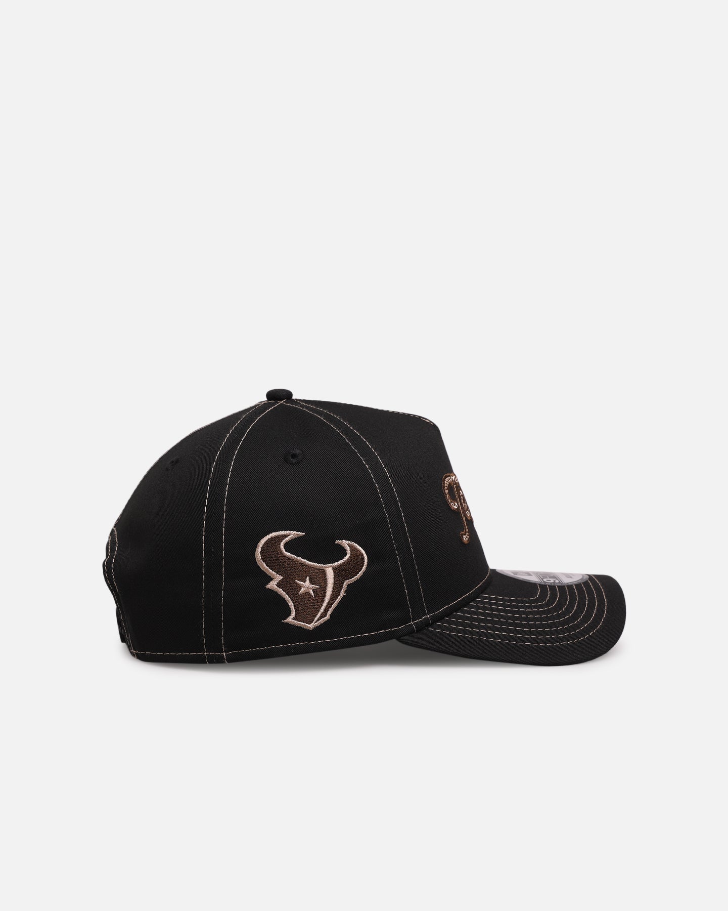 New Era Houston Texans 'Rope Script' 9FORTY A-Frame Snapback Black/White