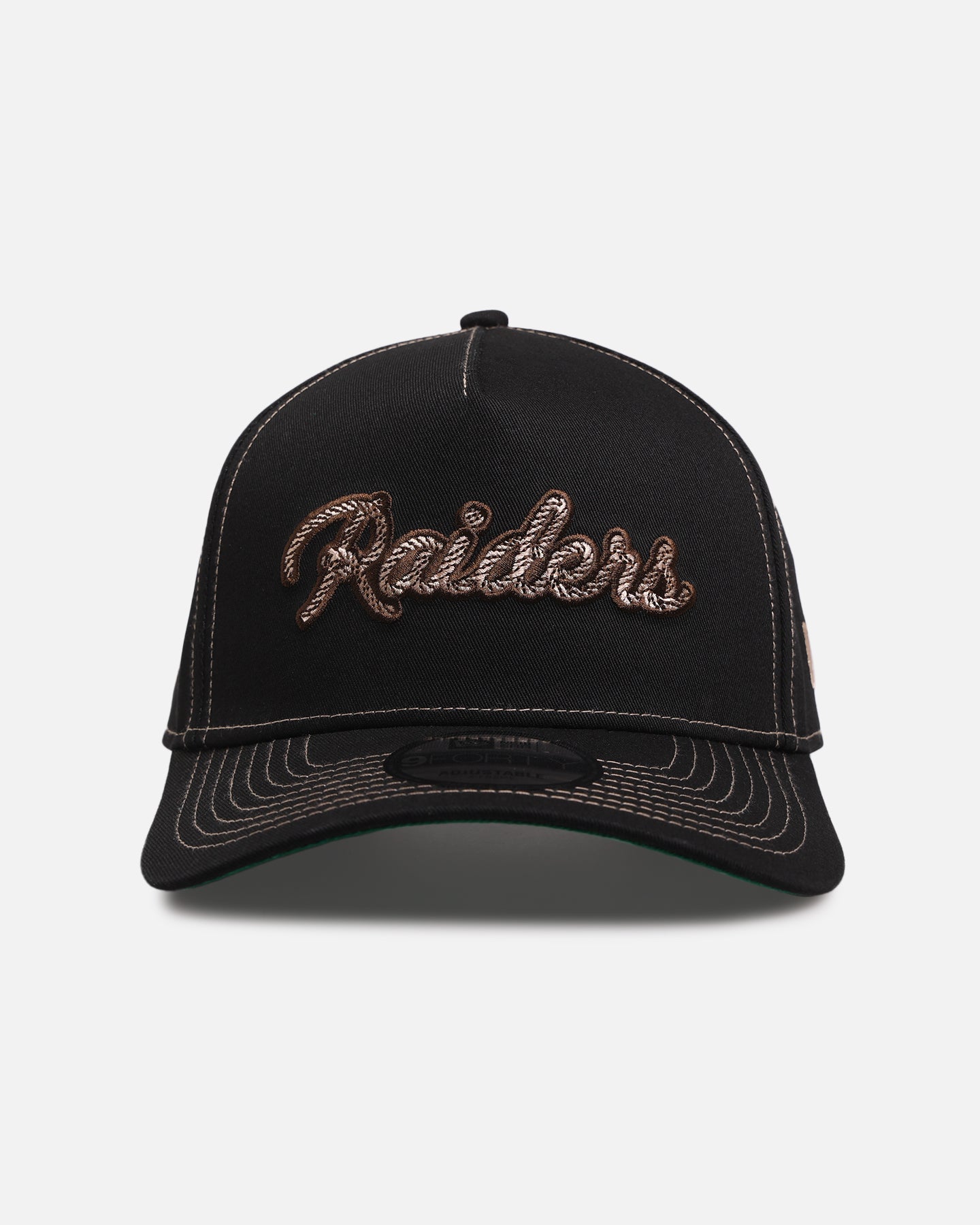 New Era Las Vegas Raiders 'Rope Script' 9FORTY A-Frame Snapback Black/White