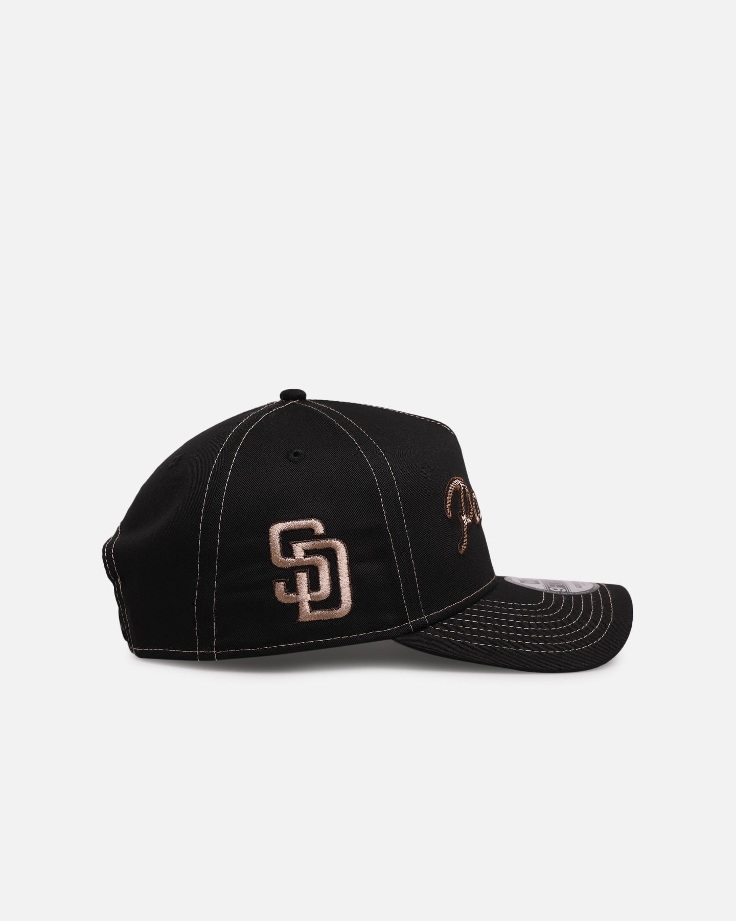 New Era San Diego Padres 'Rope Script' 9FORTY A-Frame Snapback Black/White
