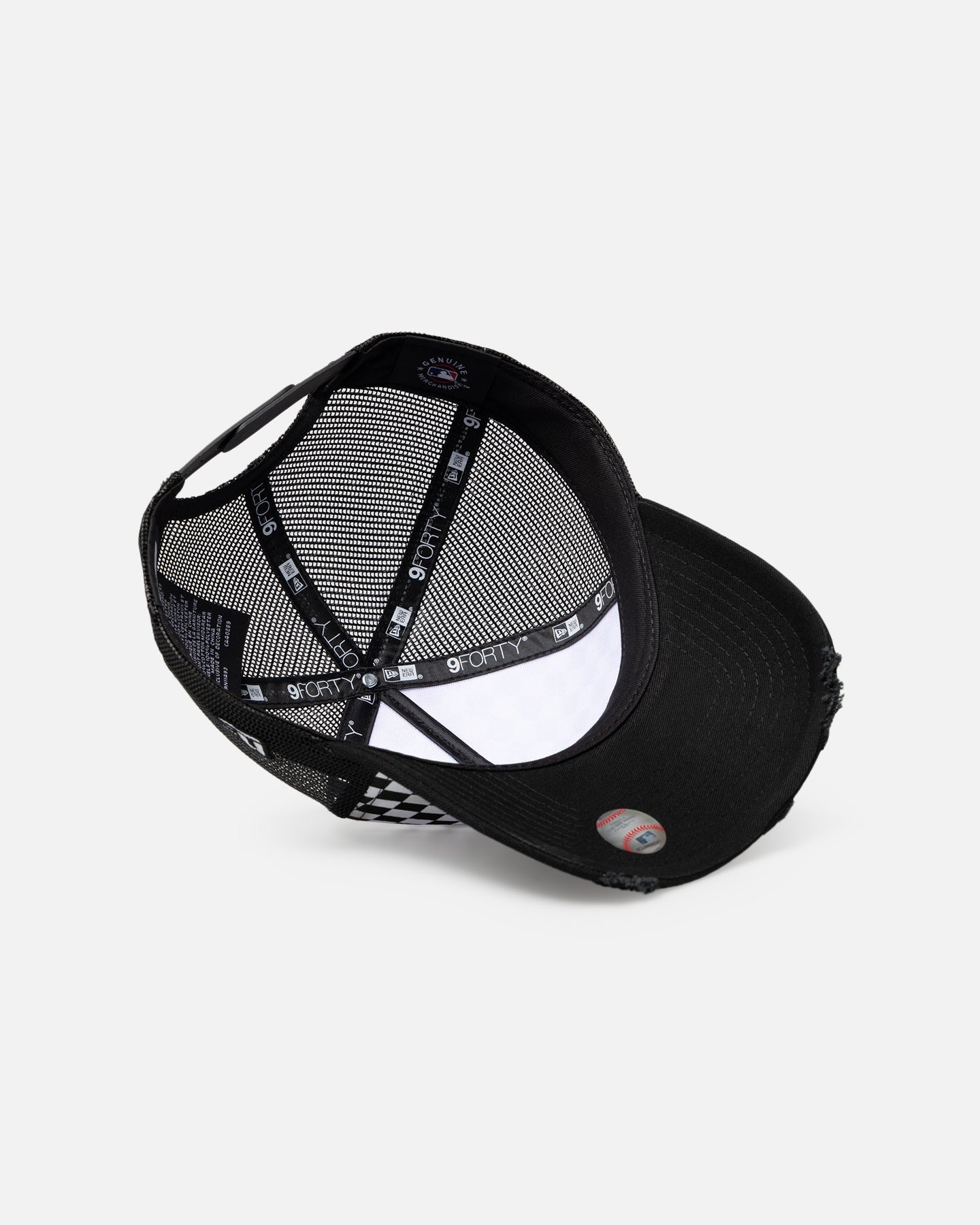 New Era New York Yankees 'Checker Trucker' 9FORTY A-Frame Trucker Snapback White