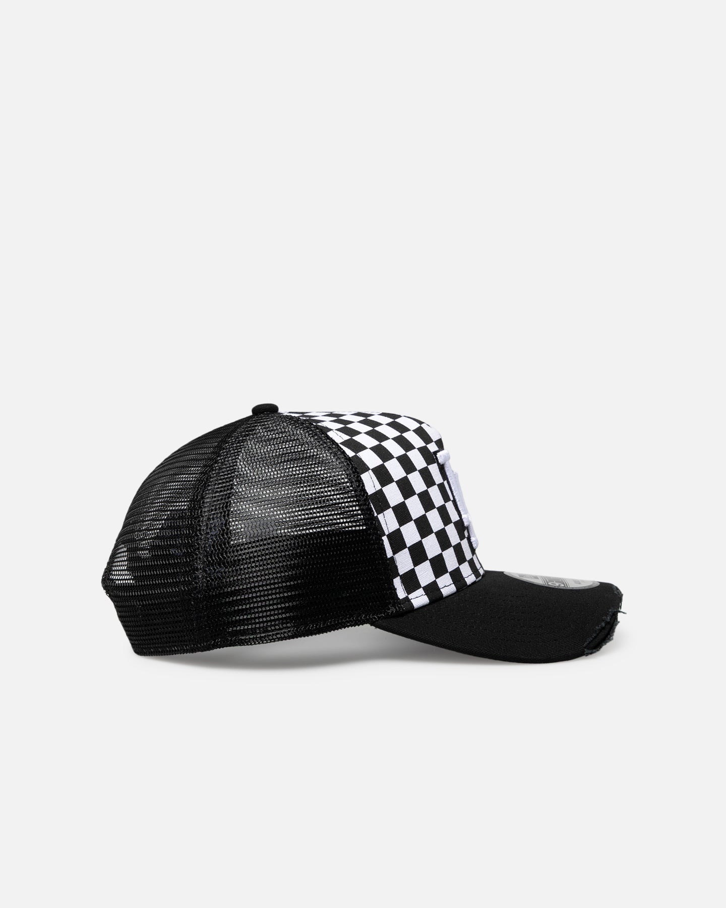 New Era Los Angeles Dodgers 'Checker Trucker' 9FORTY A-Frame Trucker Snapback White