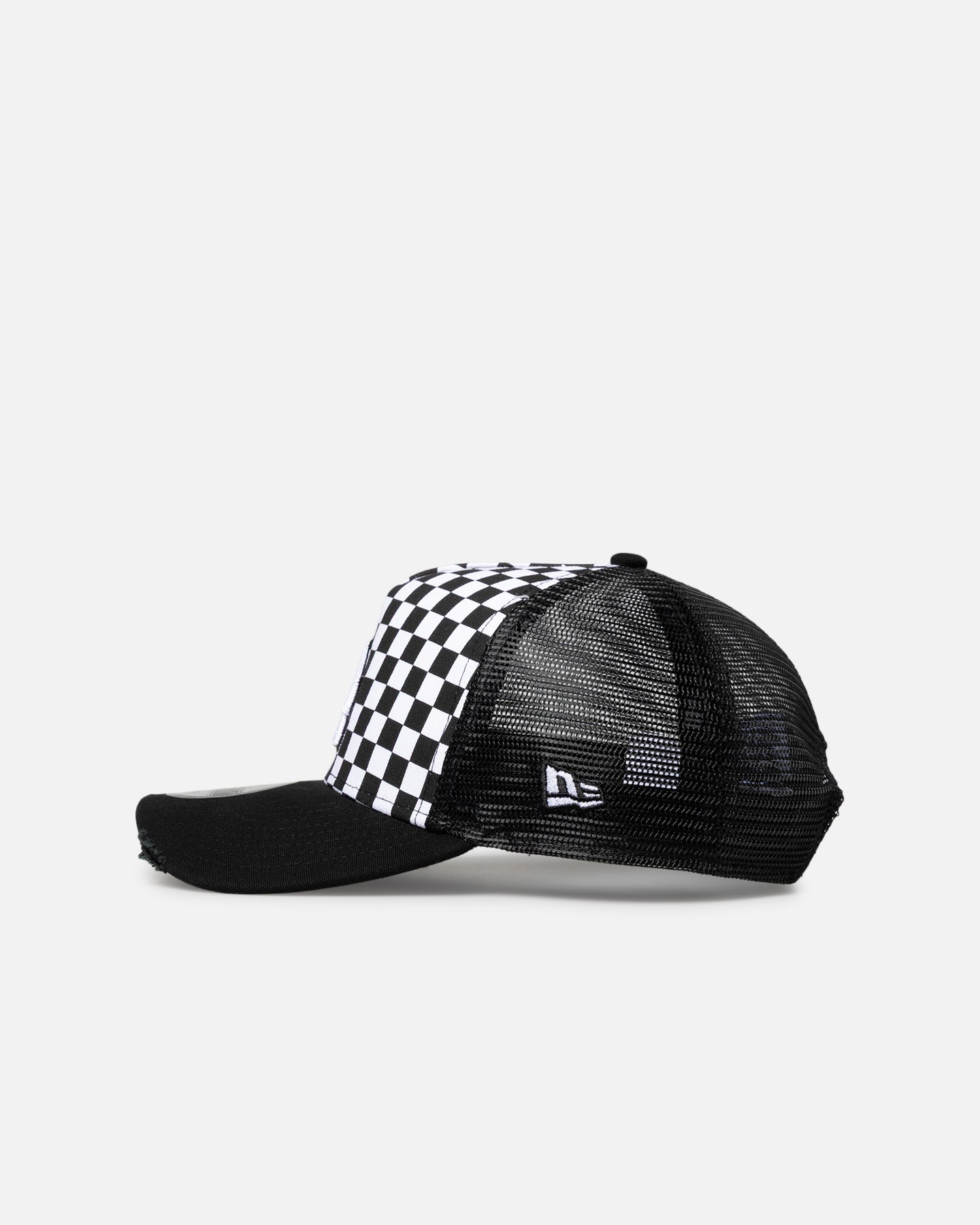 New Era Los Angeles Dodgers 'Checker Trucker' 9FORTY A-Frame Trucker Snapback White