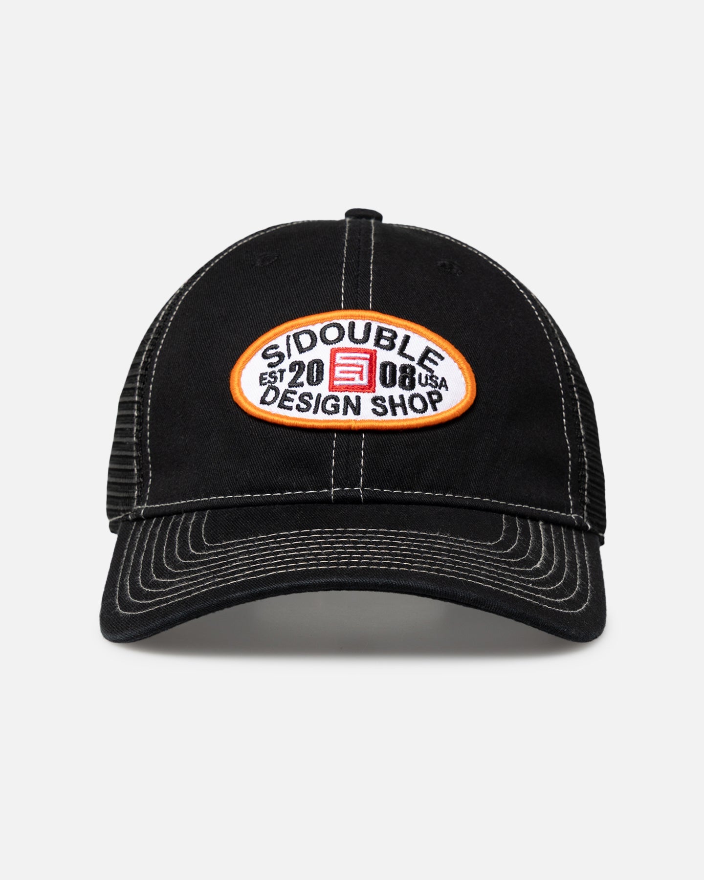 S Double Shop Relaxed Trucker Strapback Black