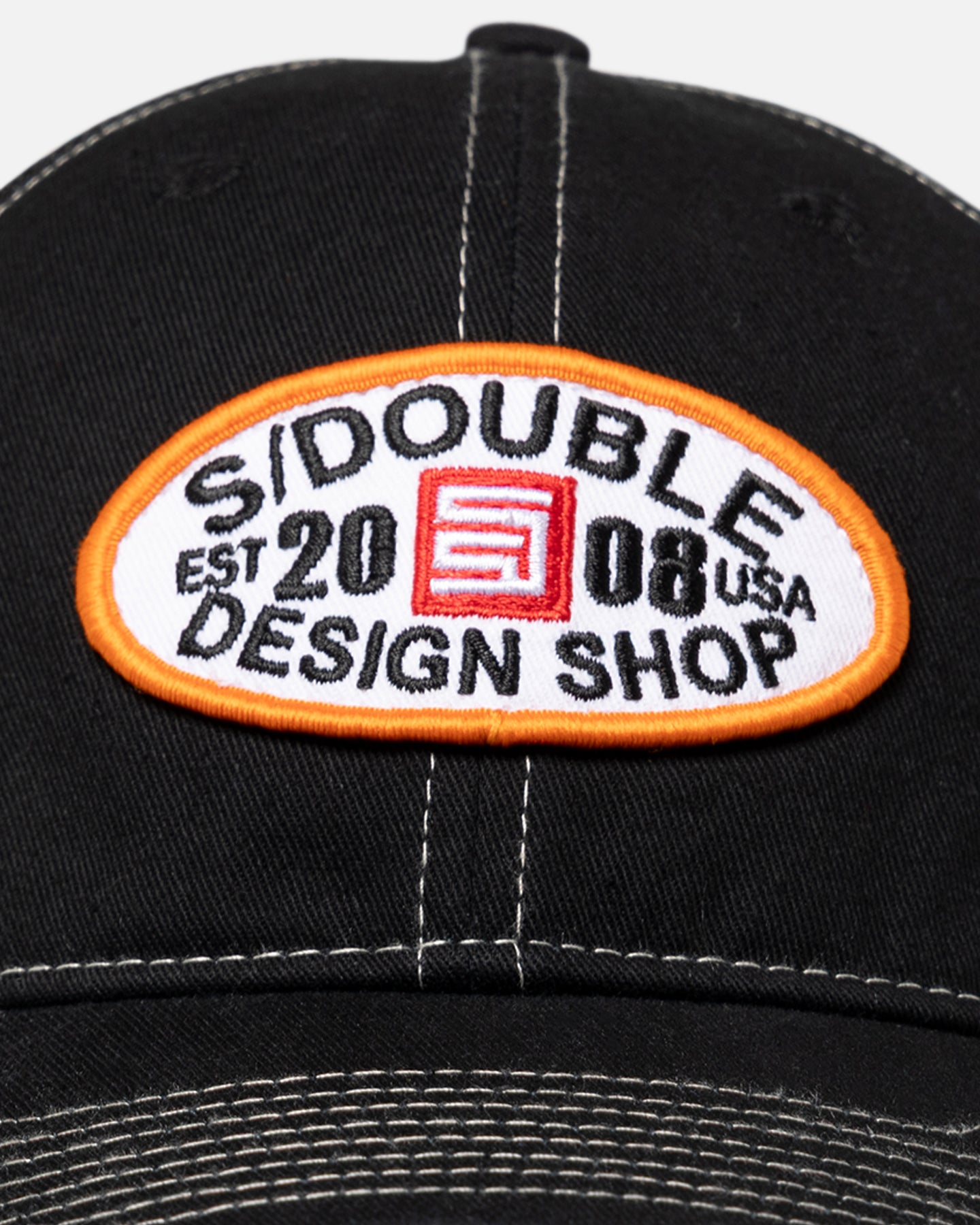 S Double Shop Relaxed Trucker Strapback Black