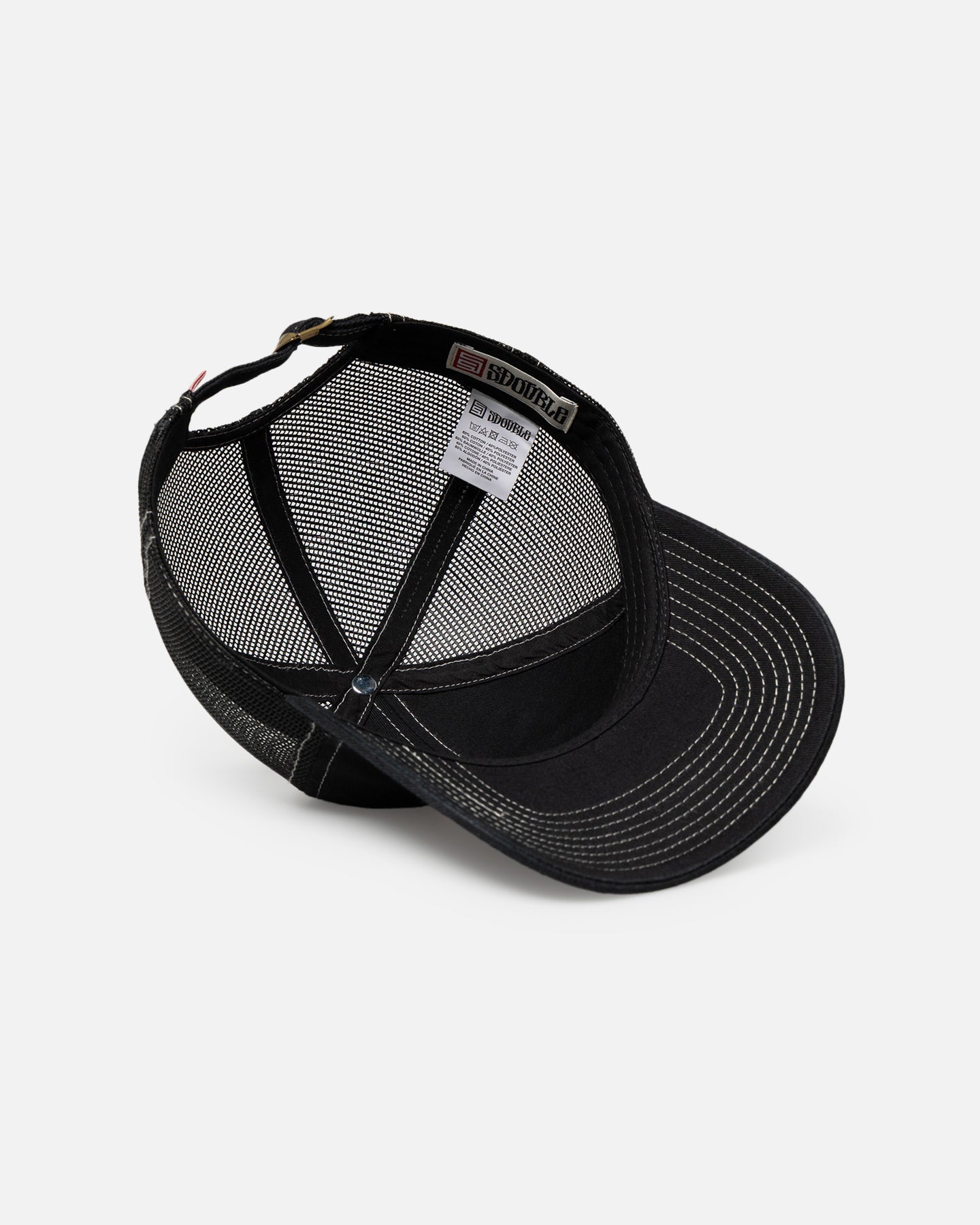 S Double Shop Relaxed Trucker Strapback Black