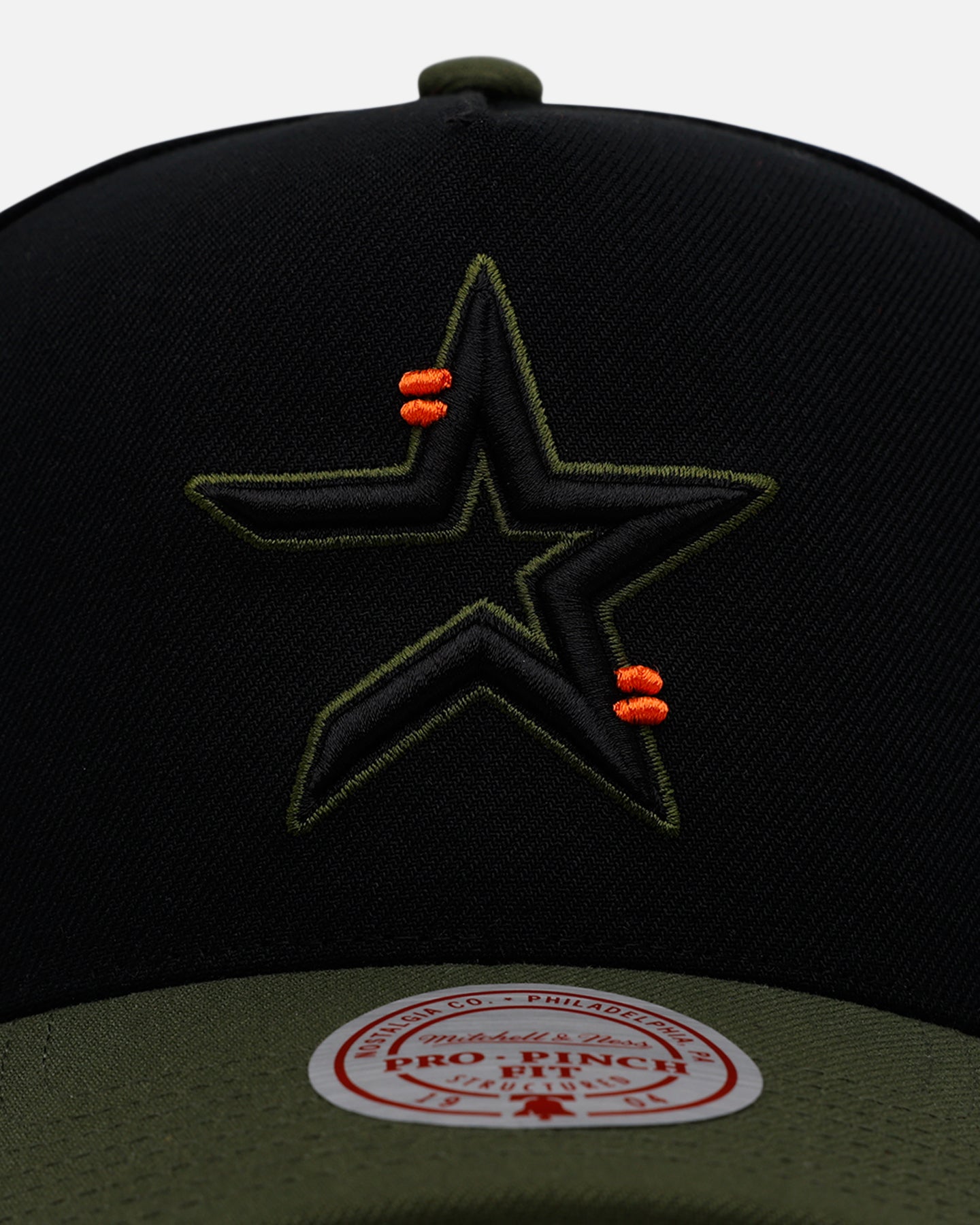 Mitchell & Ness Houston Astros 'Olive Cargos' Pro Pinch Snapback Olive/Black