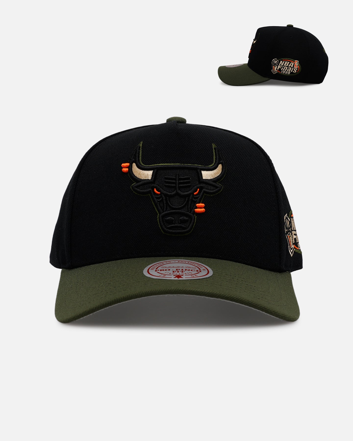 Mitchell & Ness Chicago Bulls 'Olive Cargos' Pro Pinch Snapback Olive/Black