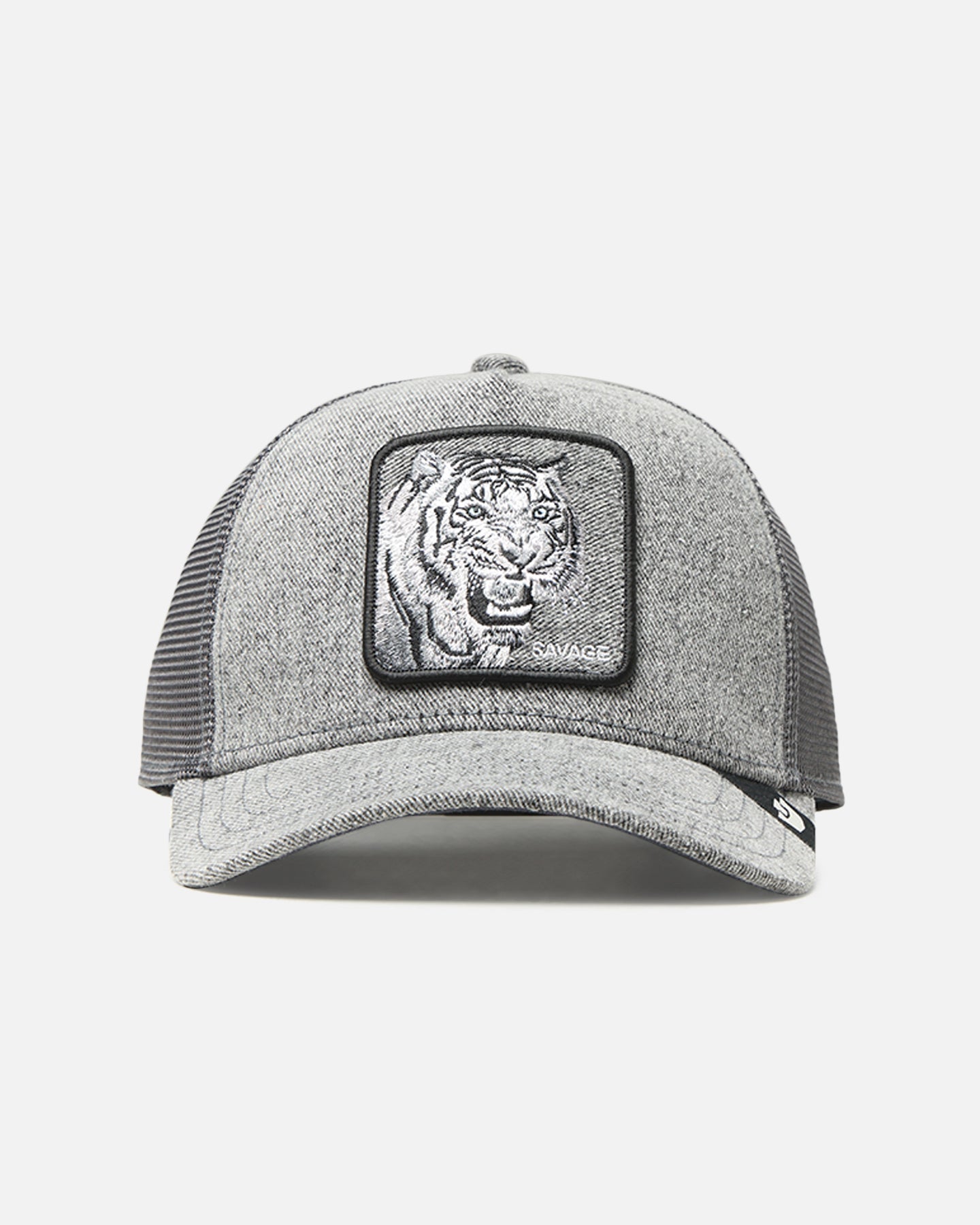 Goorin Bros Denim Savage Trucker Snapback Gray Denim