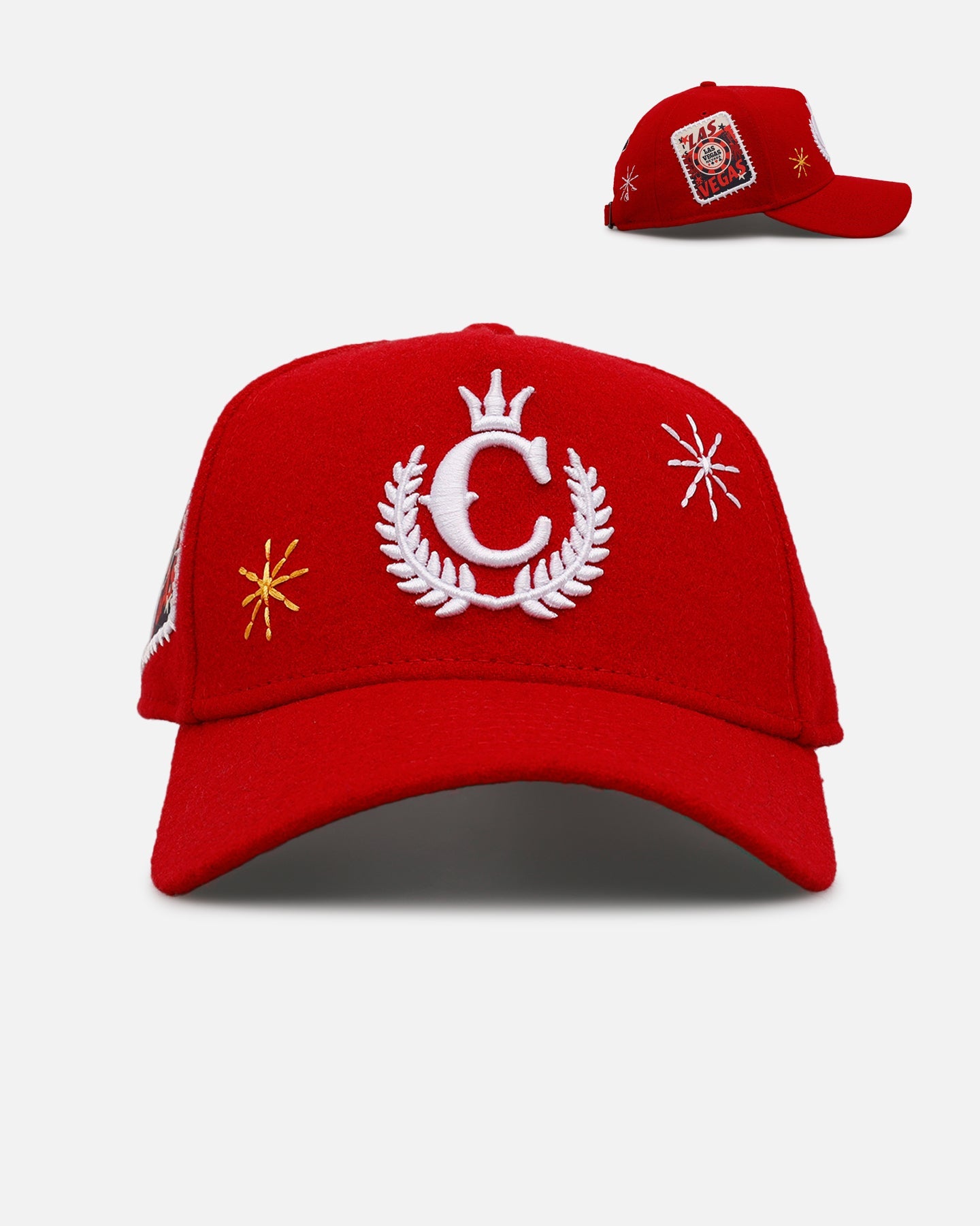 New Era X Culture Kings 'Lost Wages' 9FORTY A-Frame Snapback Red