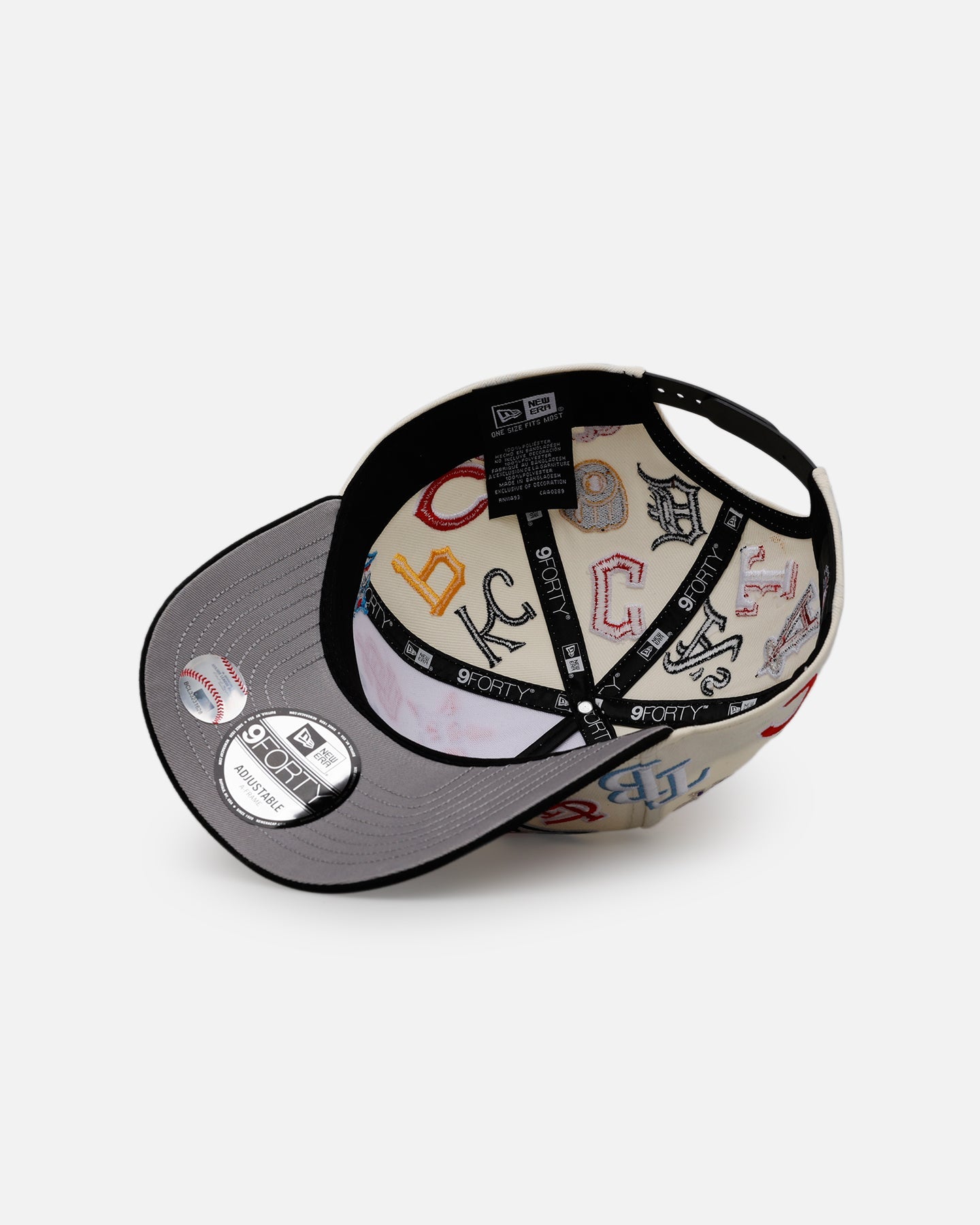 New Era MLB 'All Over Leagues' 9FORTY A-Frame Snapback Chrome/Black