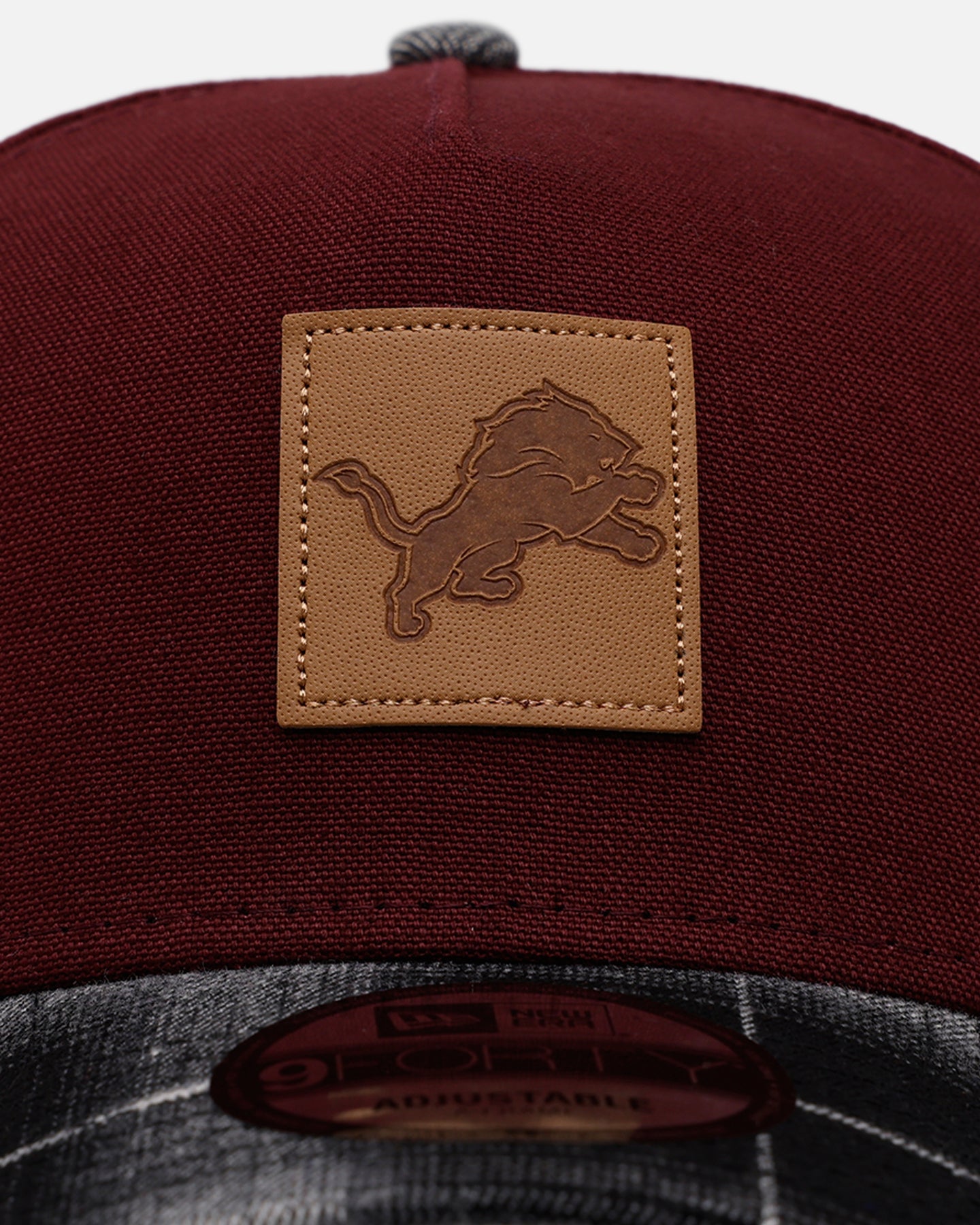 New Era Detroit Lions 'Workwear' 9FORTY A-Frame Snapback Maroon