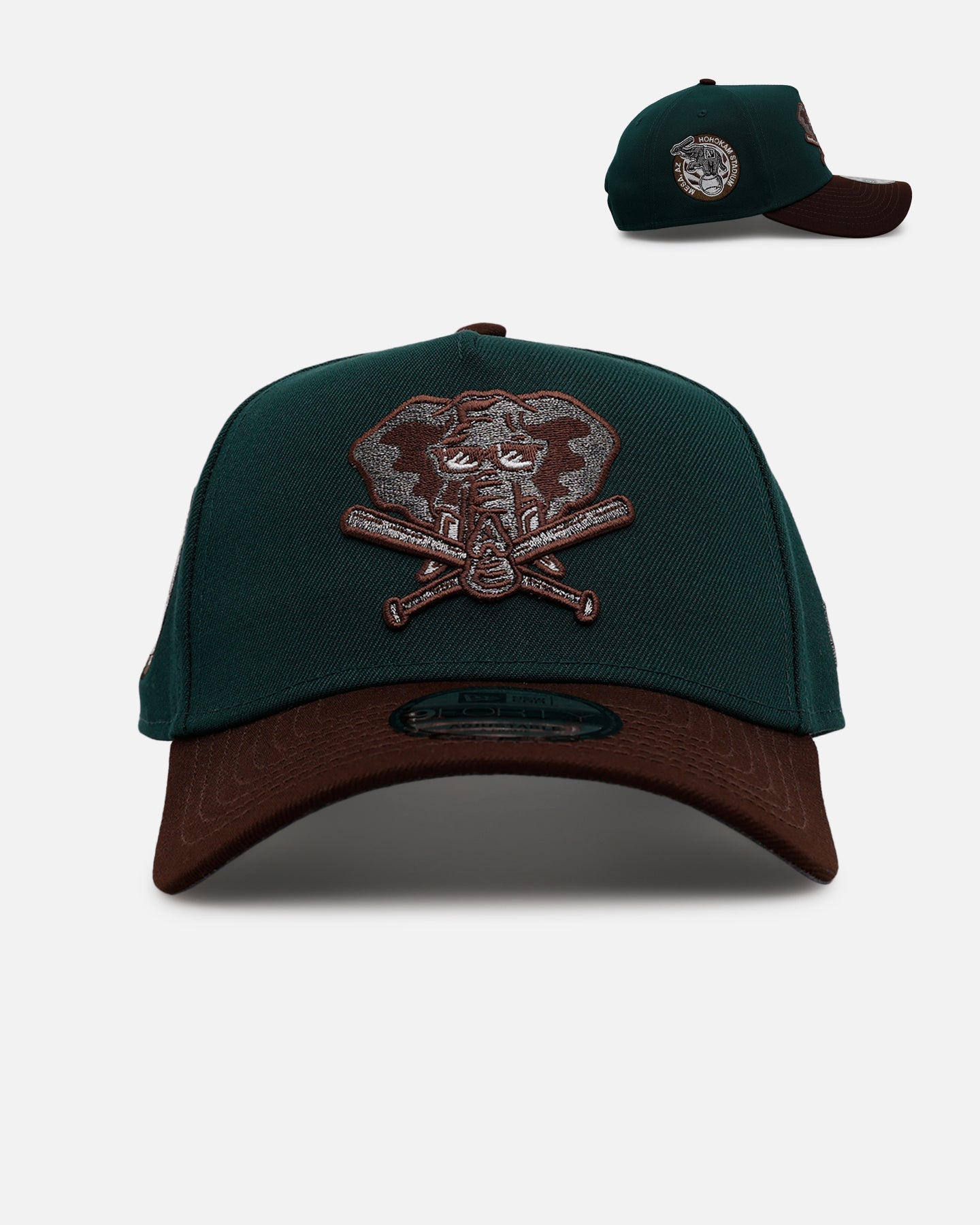 New Era Oakland Athletics 'Rainforest' 9FORTY A-Frame Snapback Green/Brown