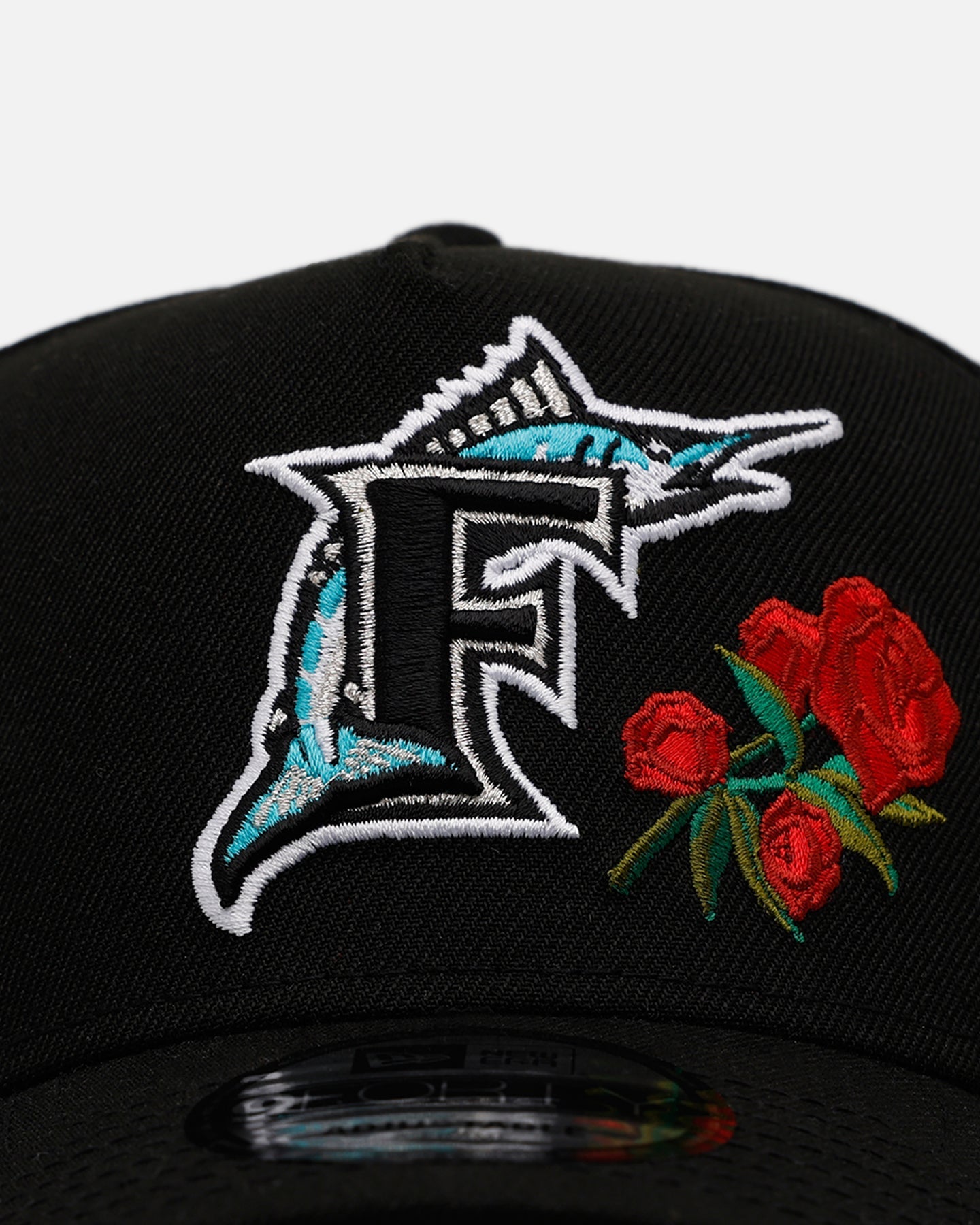 New Era Florida Marlins 'Rose Emblem' 9FORTY A-Frame Snapback Official Team Color
