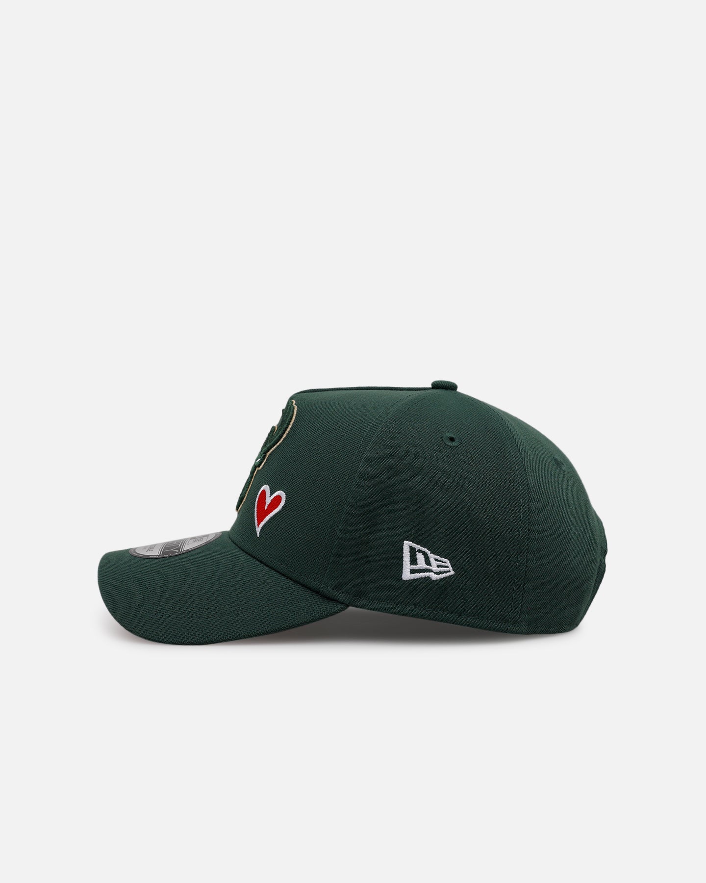 New Era Milwaukee Bucks 'Team Color Hearts' 9FORTY A-Frame Snapback Official Team Color