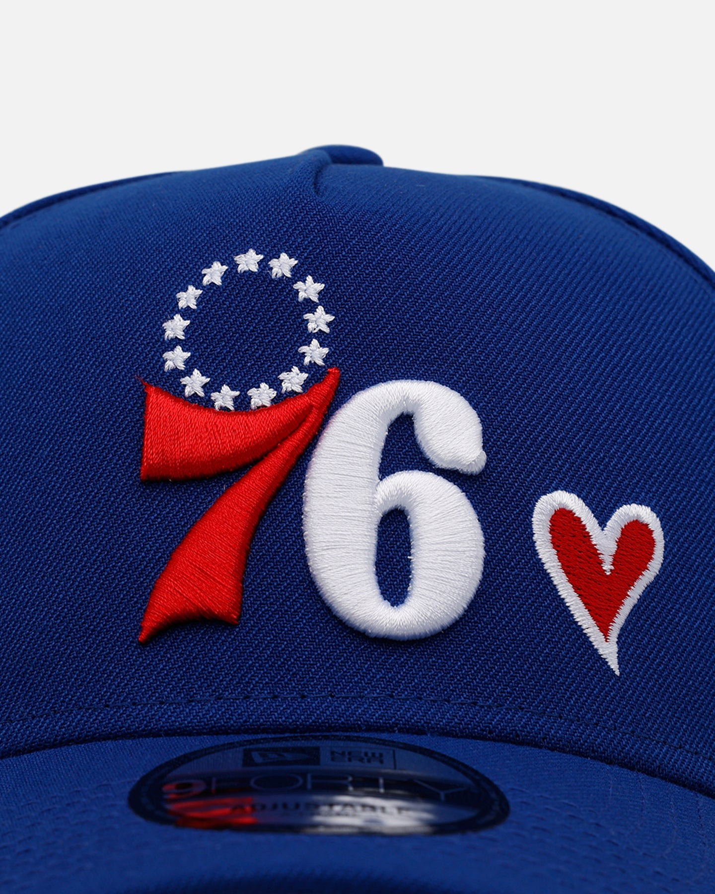 New Era Philadelphia 76ers 'Team Color Hearts' 9FORTY A-Frame Snapback Official Team Color
