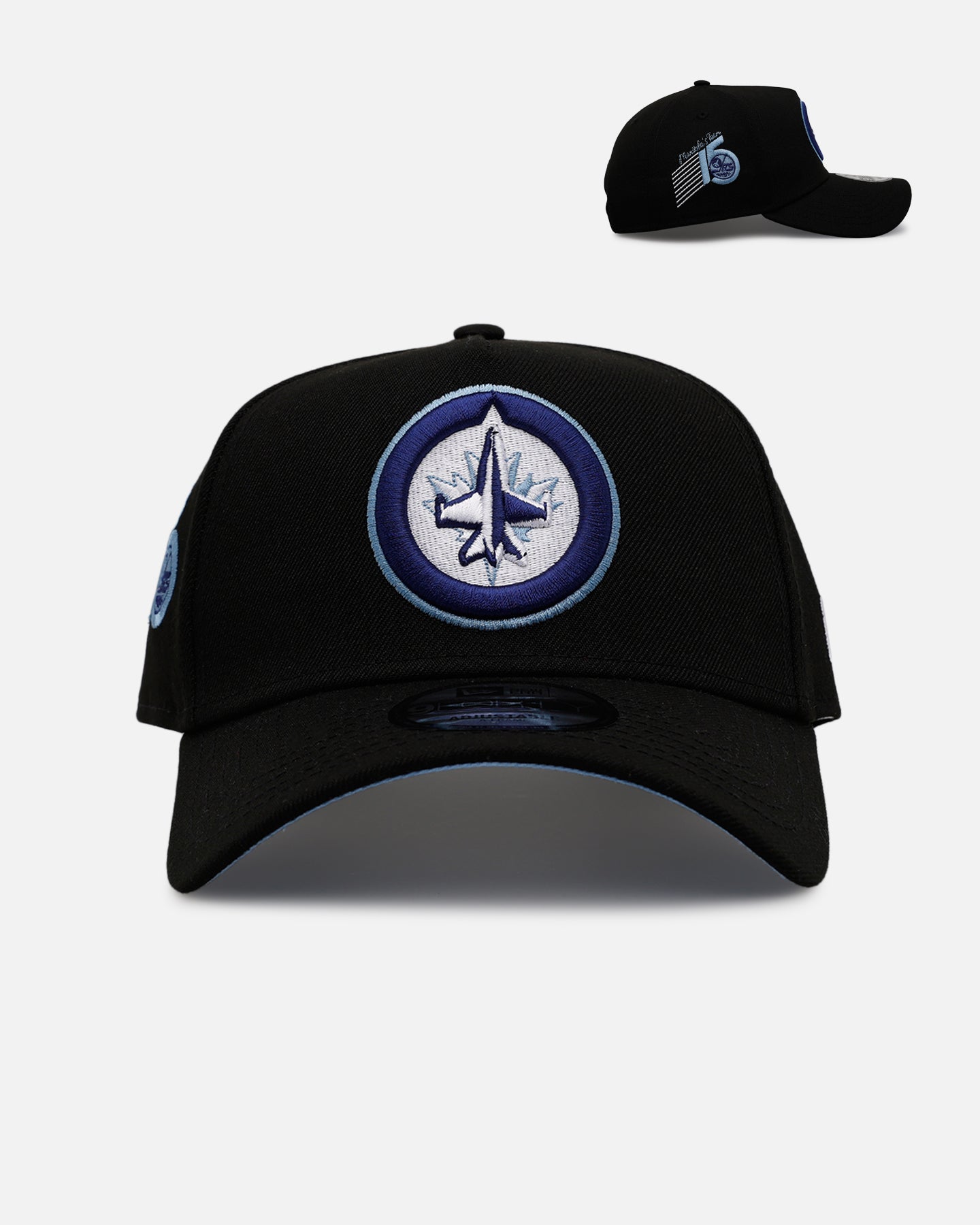 New Era Winnipeg Jets 'Black And Sky Blue' 9FORTY A-Frame Snapback Black/Sky Blue