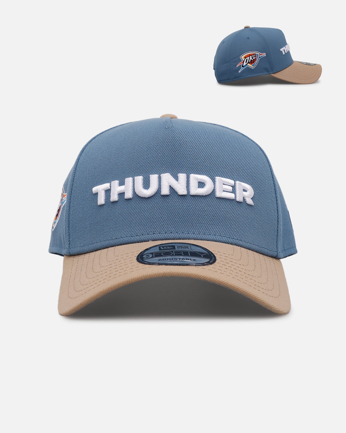 New Era Oklahoma City Thunder 'Easy Breezy' 9FORTY A-Frame Snapback Blue/Tan