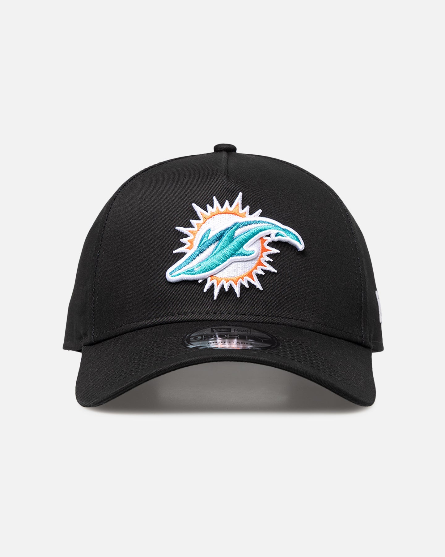 New Era Miami Dolphins 'Upside Down Logo' 9FORTY A-Frame Snapback Black/Official Team Color