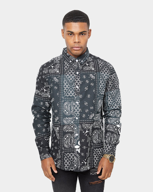 Carre Bandana Ultra Flannel Shirt Black/White