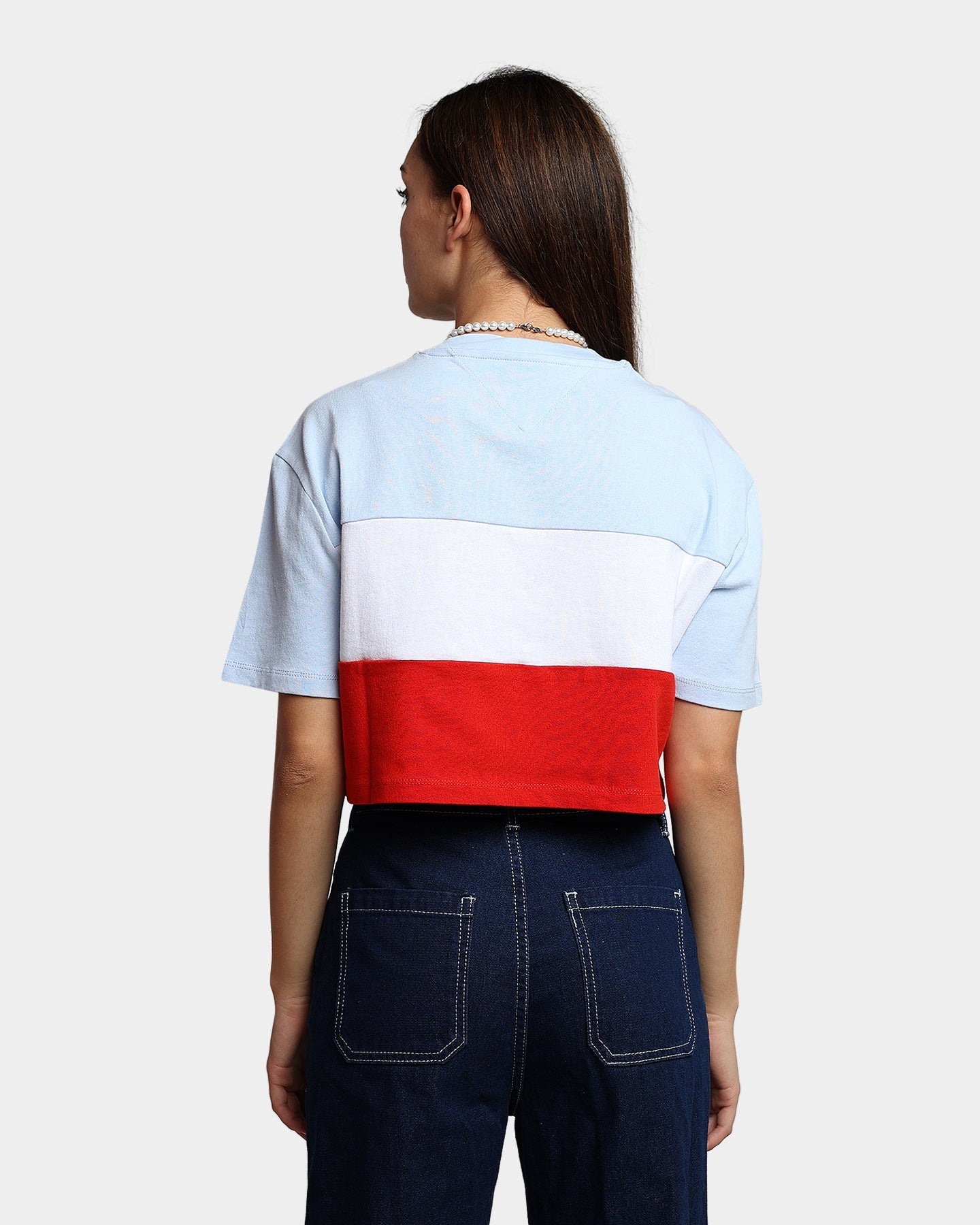 Tommy Jeans Women's Oversized Crop Archive T-Shirt Chambray Sky