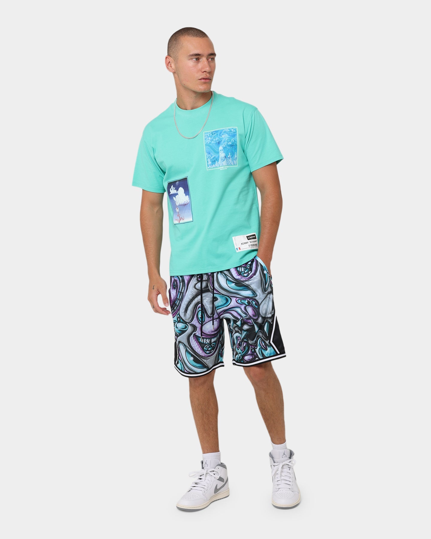 Carré X Kenny Scharf Chilaxia T-Shirt Aqua