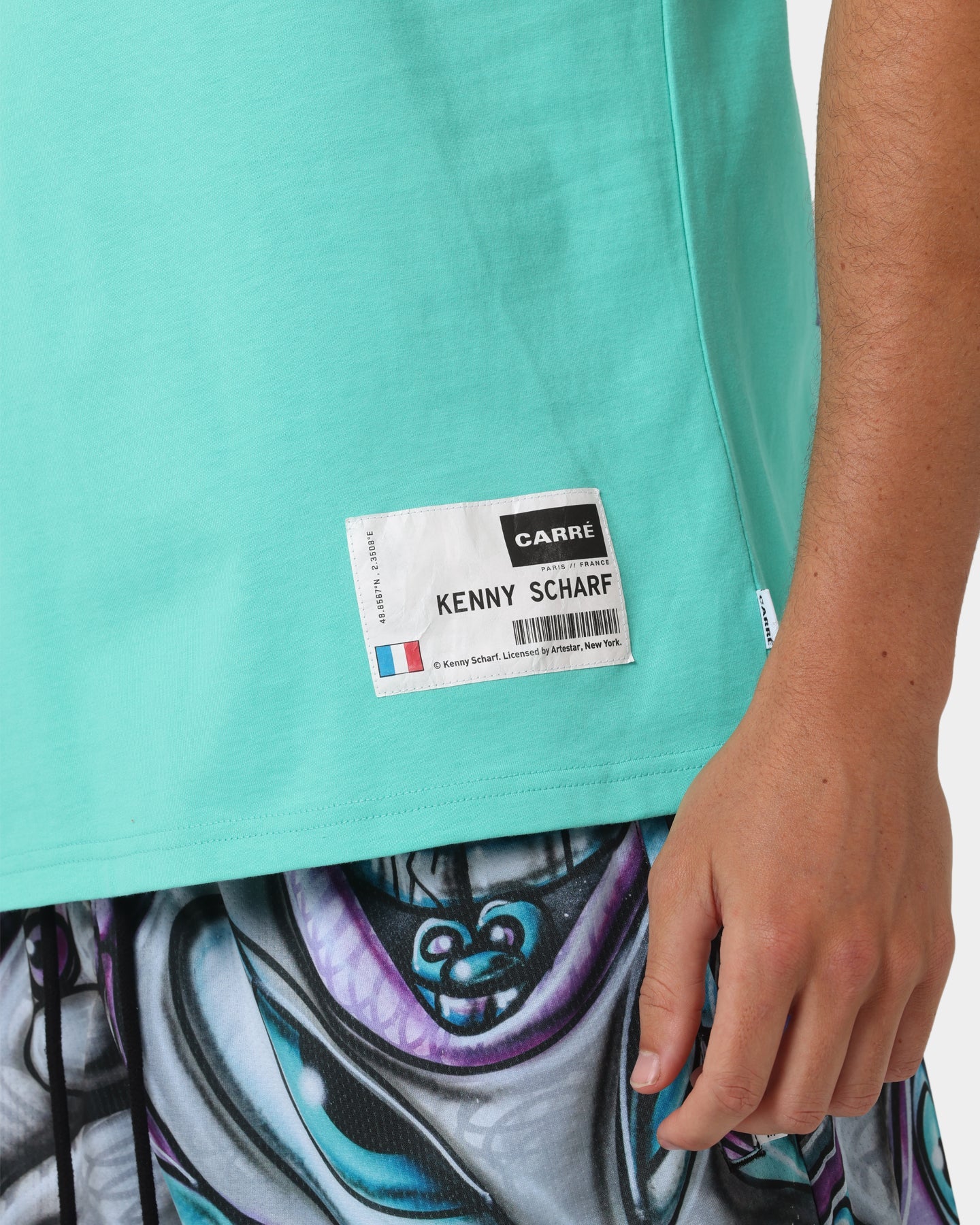Carré X Kenny Scharf Chilaxia T-Shirt Aqua
