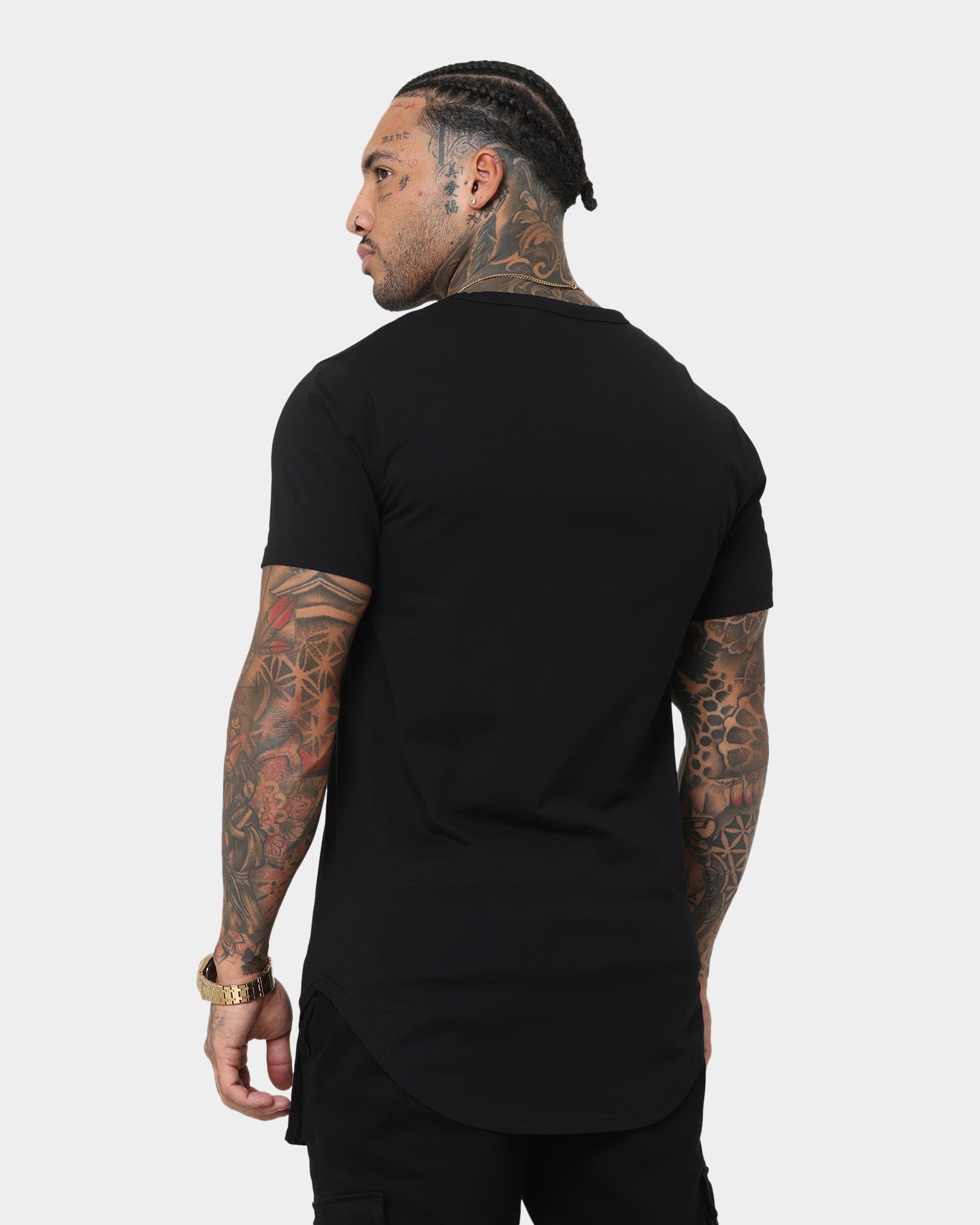 Saint Morta Gothic Rhinestone T-Shirt Black/Black