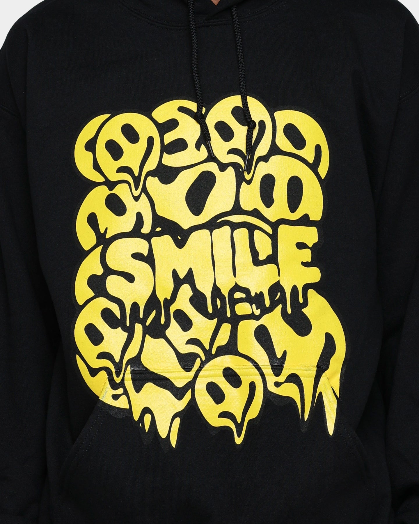73Studio Smile Drip Hoodie Black