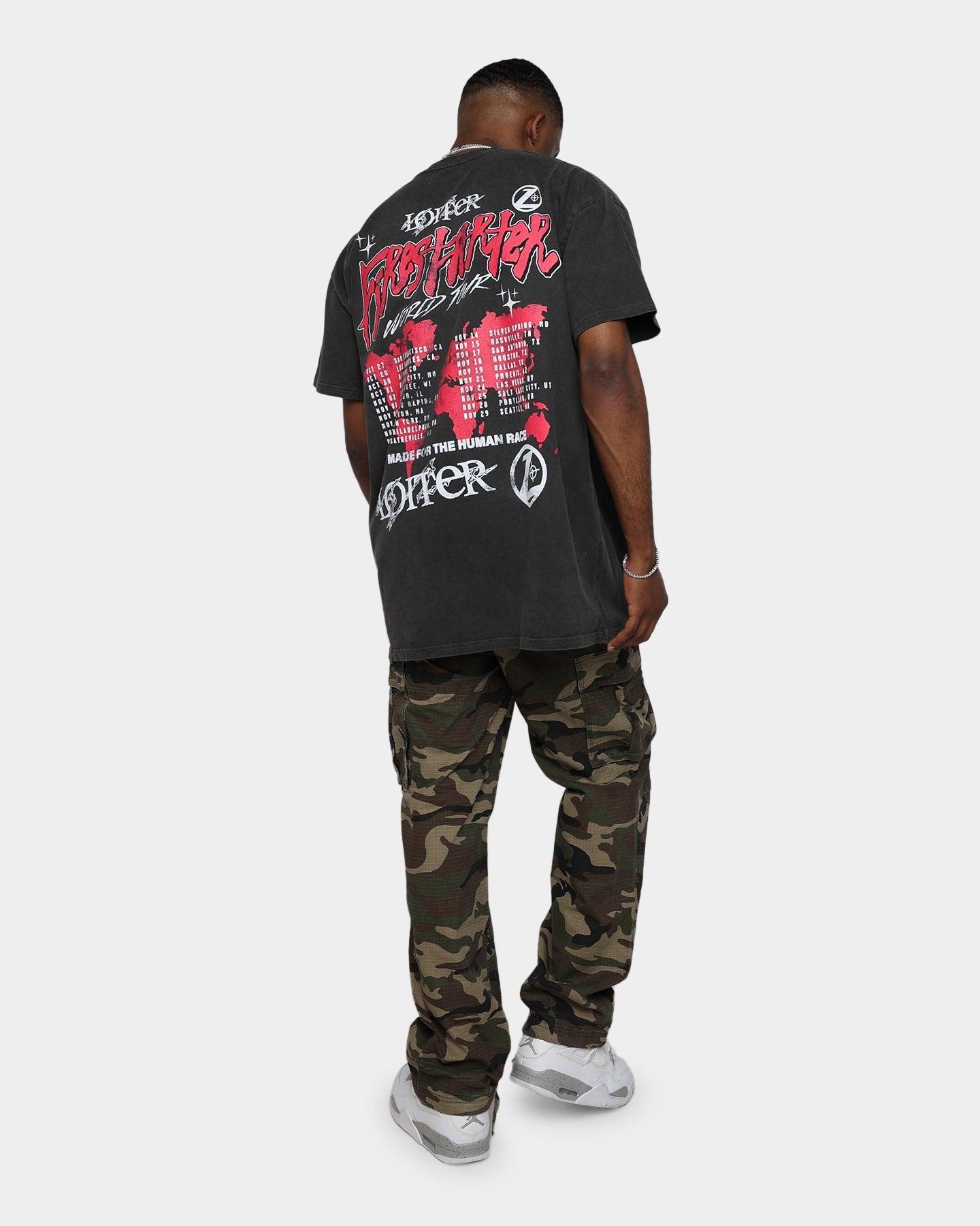 Loiter Firestarter Tour Ultra Premium Vintage T-Shirt Black Wash