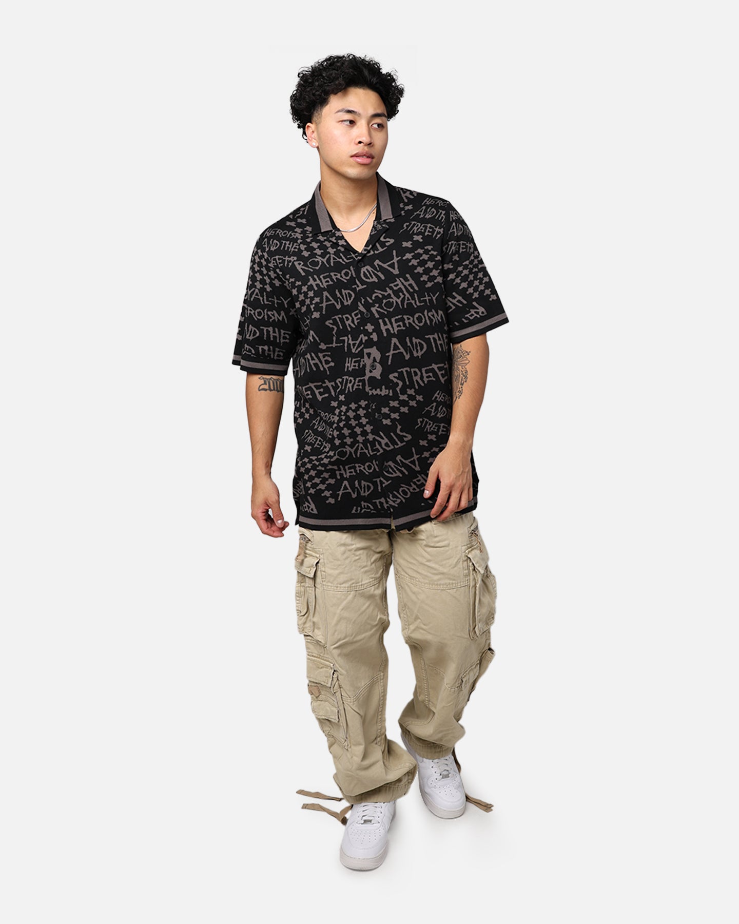 Ksubi Heroism Knit Resort Short Sleeve Shirt Black