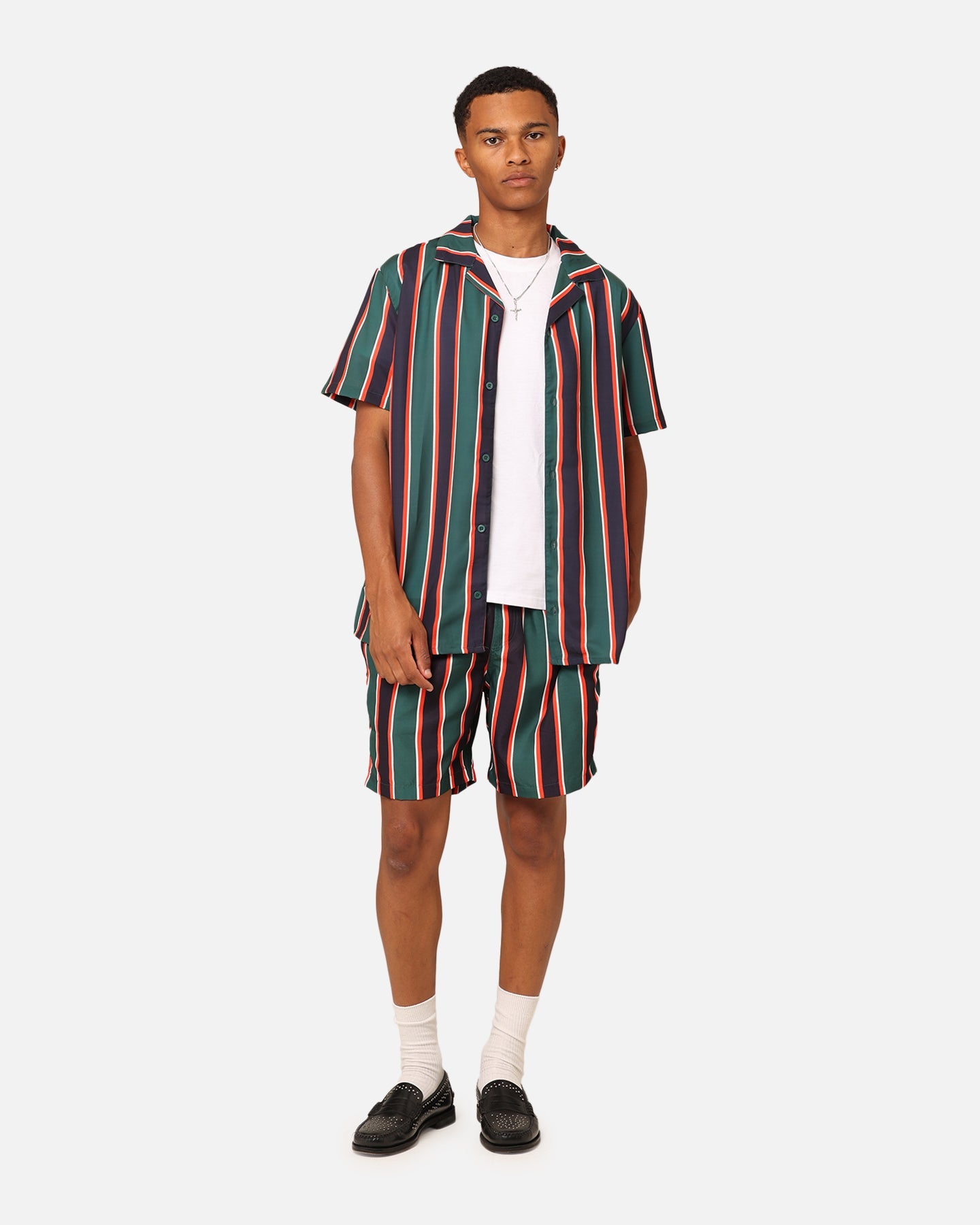 XXIII Steven Stripe Button Up Shirt Multi/Black
