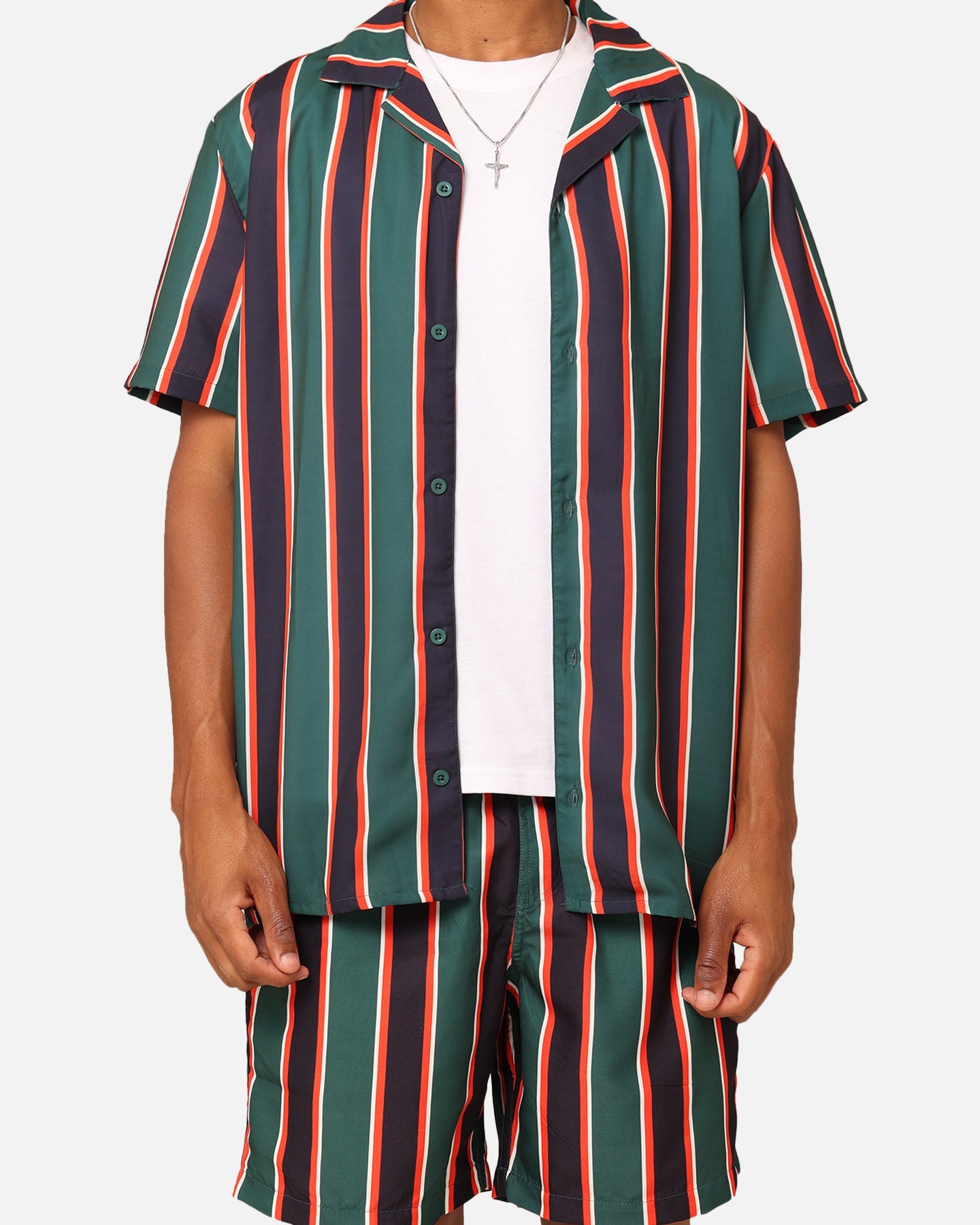 XXIII Steven Stripe Button Up Shirt Multi/Black
