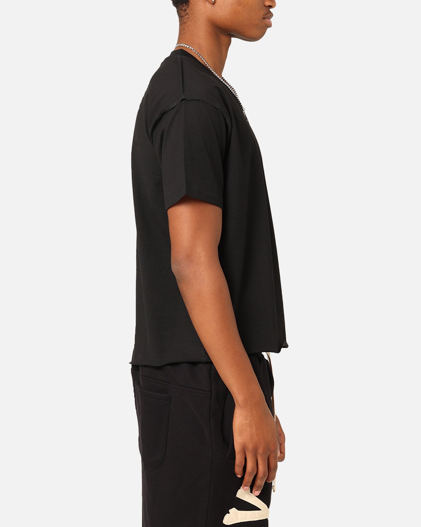 Saint Morta Lafayette Cropped T-Shirt Black