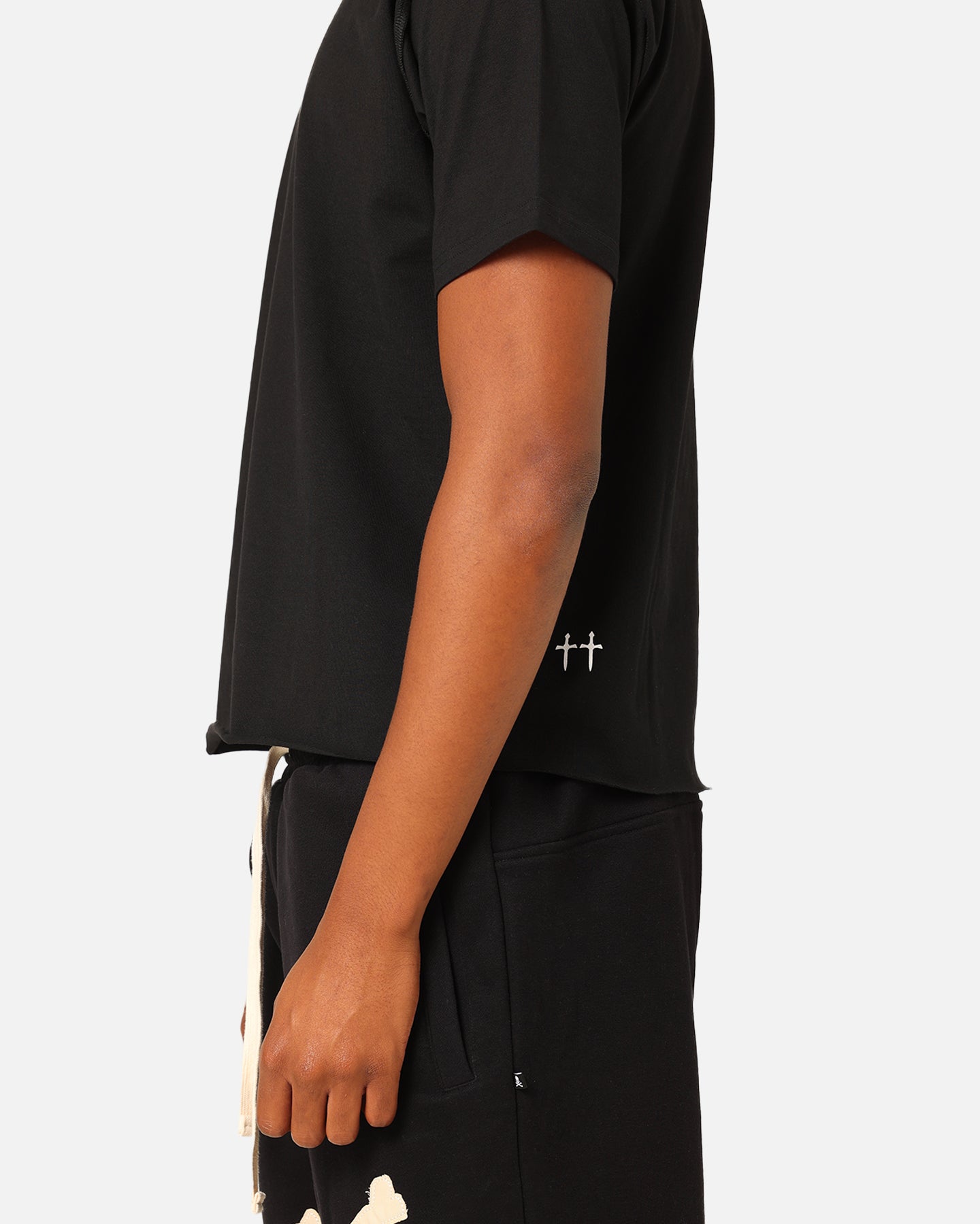 Saint Morta Lafayette Cropped T-Shirt Black