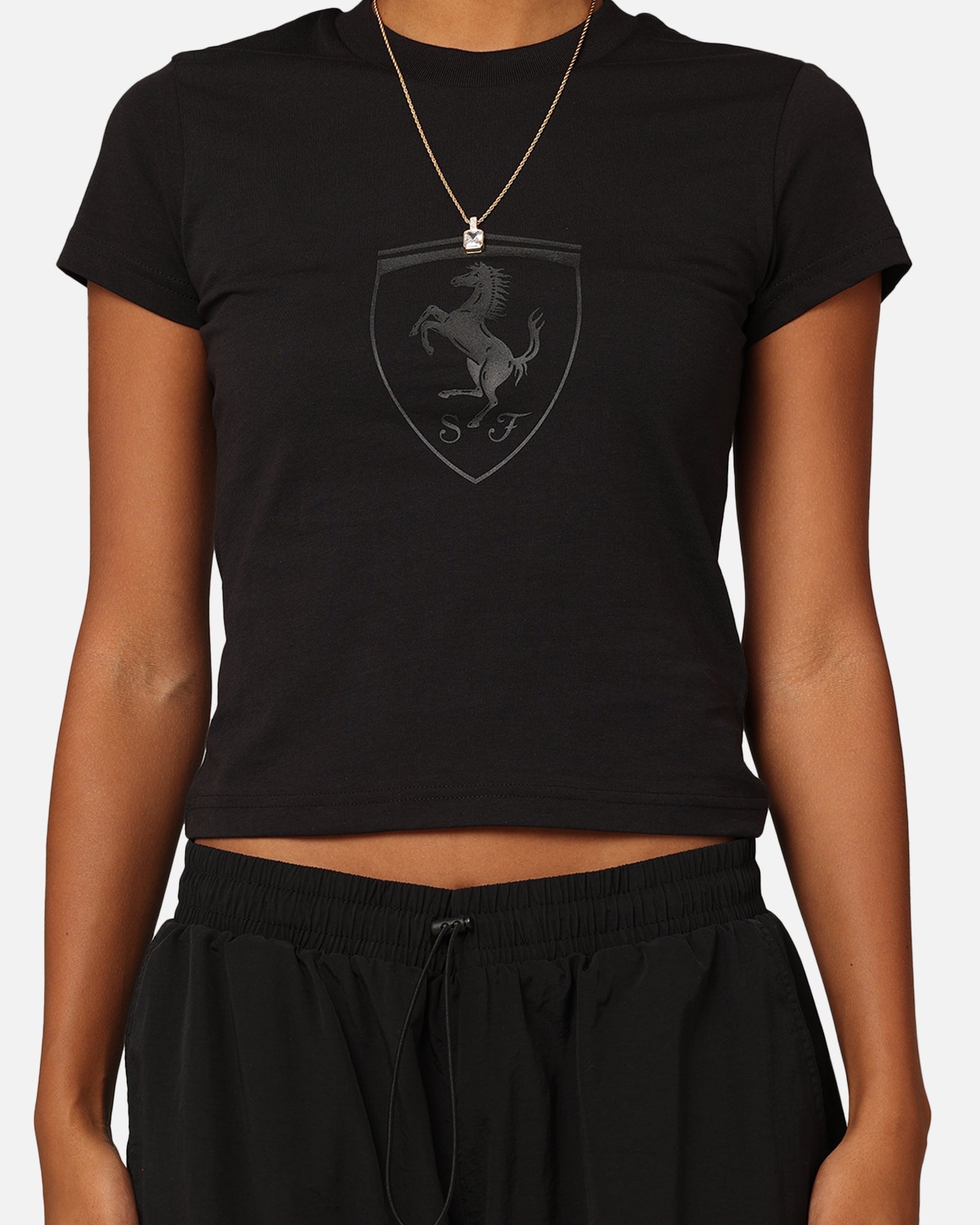 Puma X Scuderia Ferrari Women's Ferrari Style Baby Doll T-Shirt Black