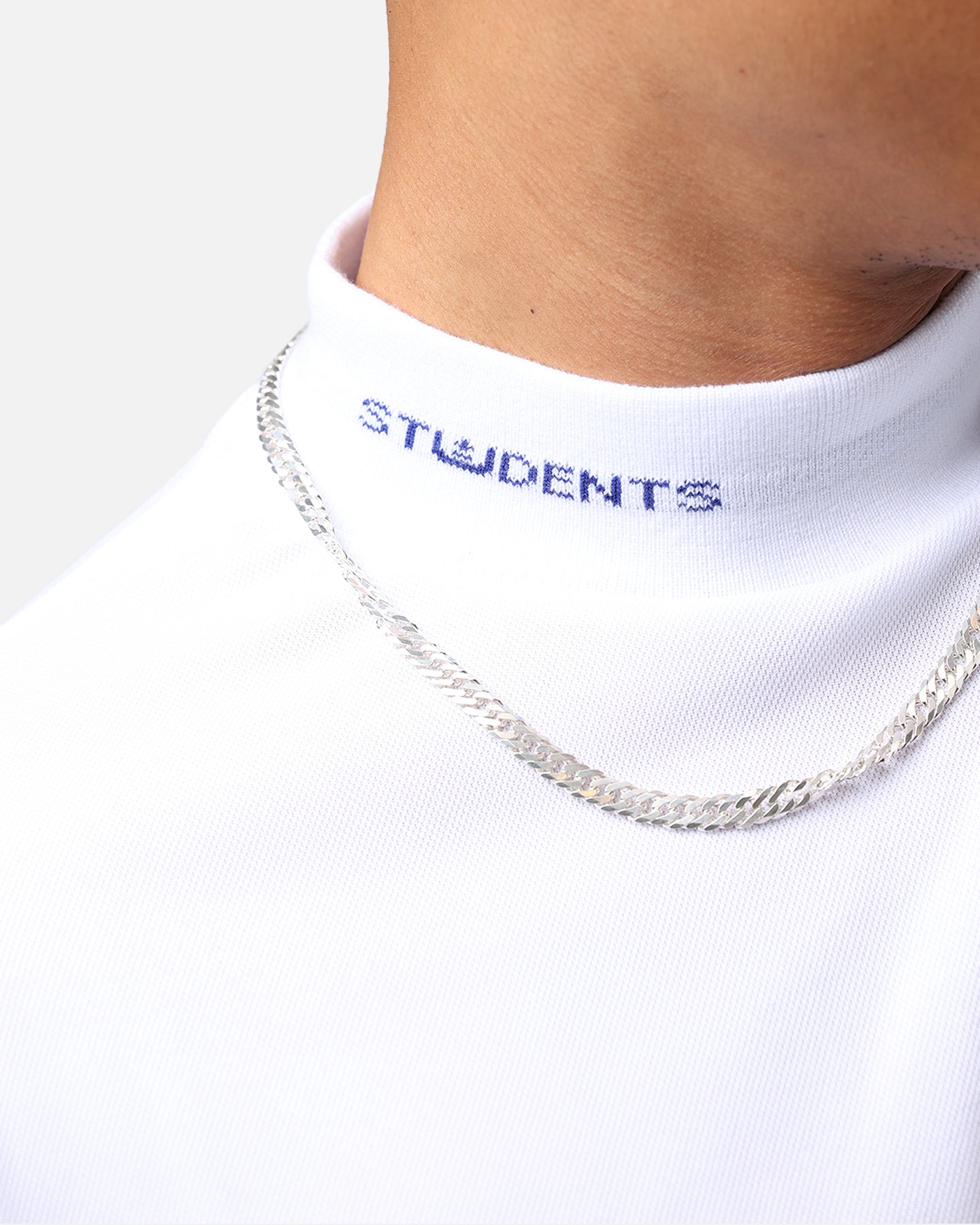 Students Golf Host Long Sleeve Mock Neck T-Shirt White