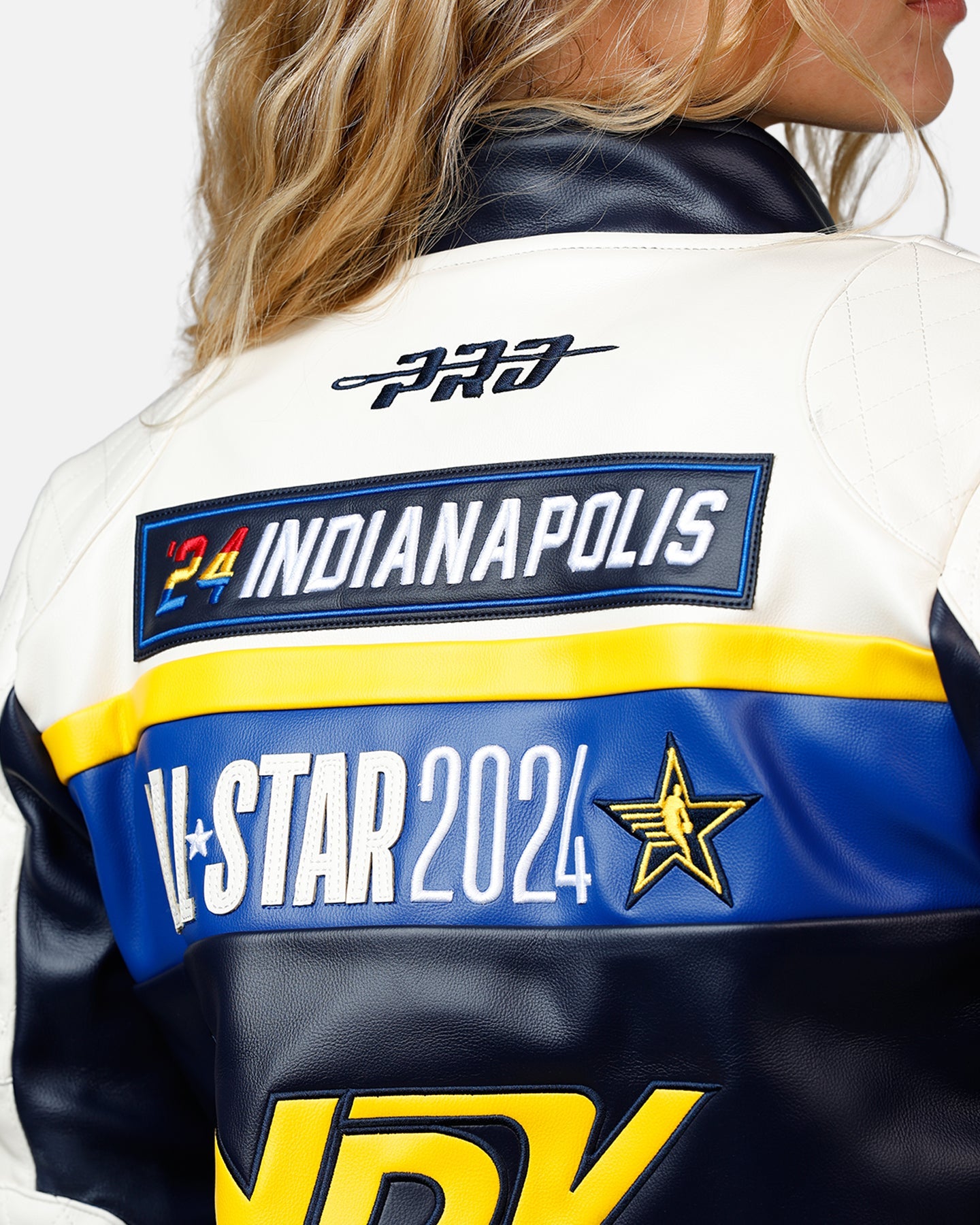 Pro Standard Women's NBA All-Stars Leather Jacket Eggshell/Midnight