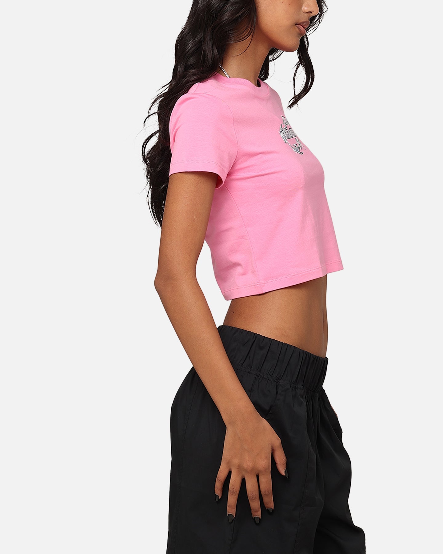 Puma Women's Graphics Hyper Girl Cropped T-Shirt Fast Pink