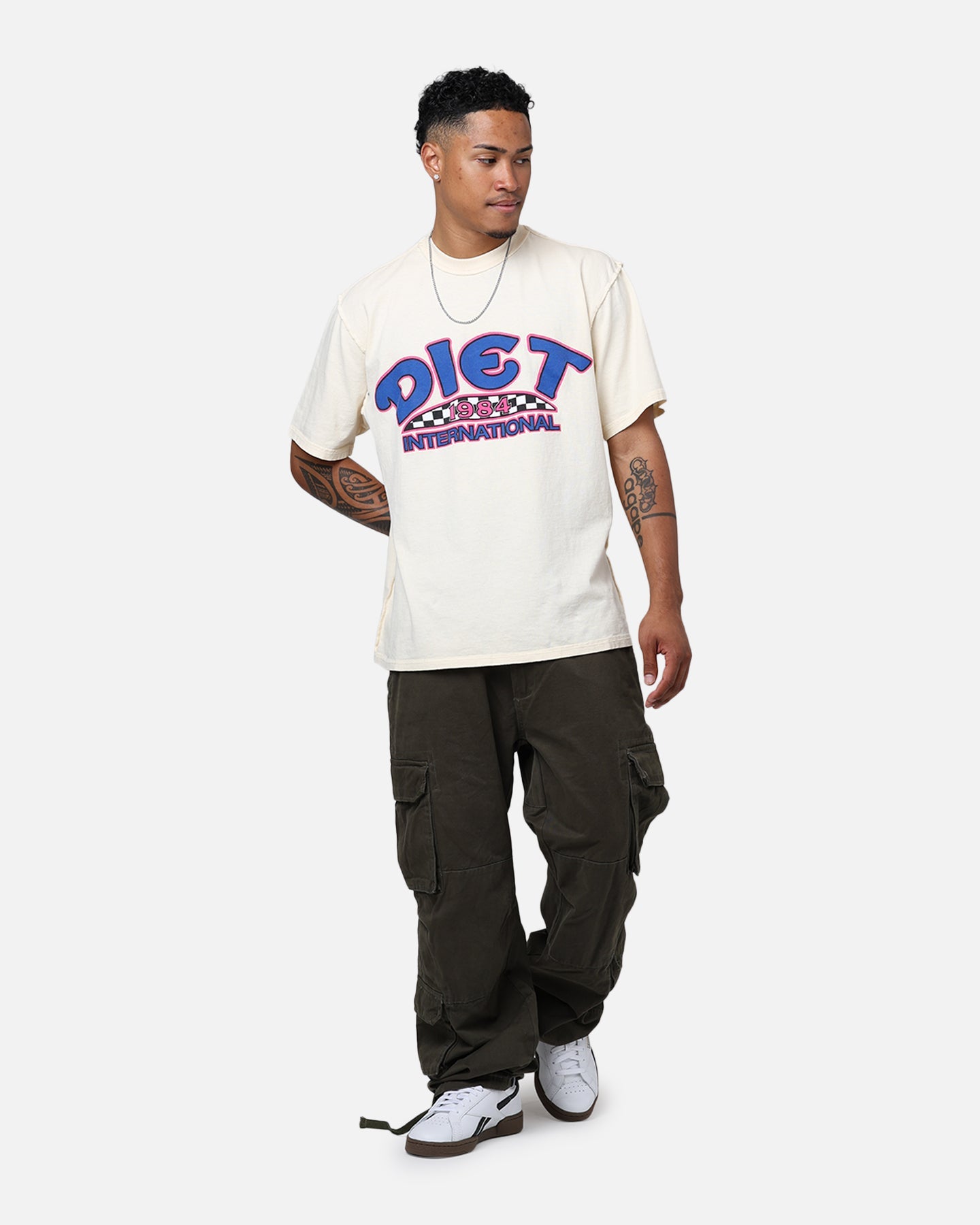 Diet Starts Monday Diet International T-Shirt Antique White/Blue