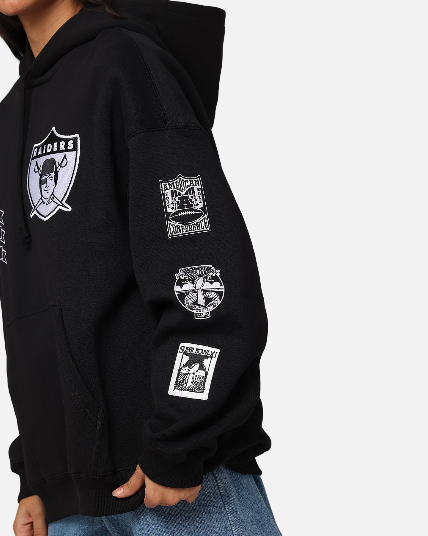 Mitchell & Ness Los Angeles Raiders History Hoodie Faded Black