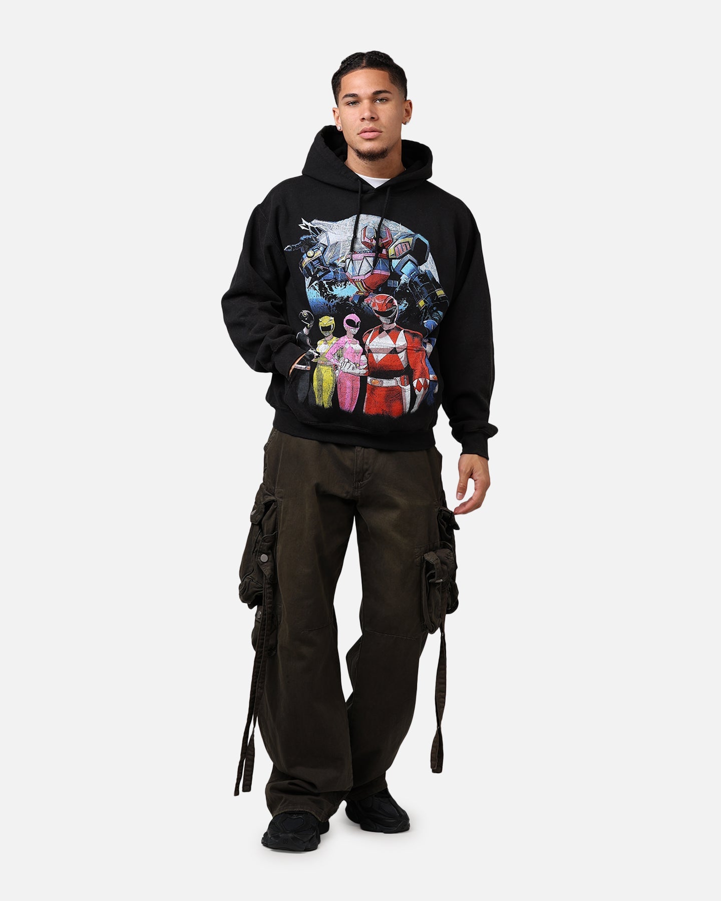 73Studio X Power Rangers Morphin Group Hoodie Black Wash