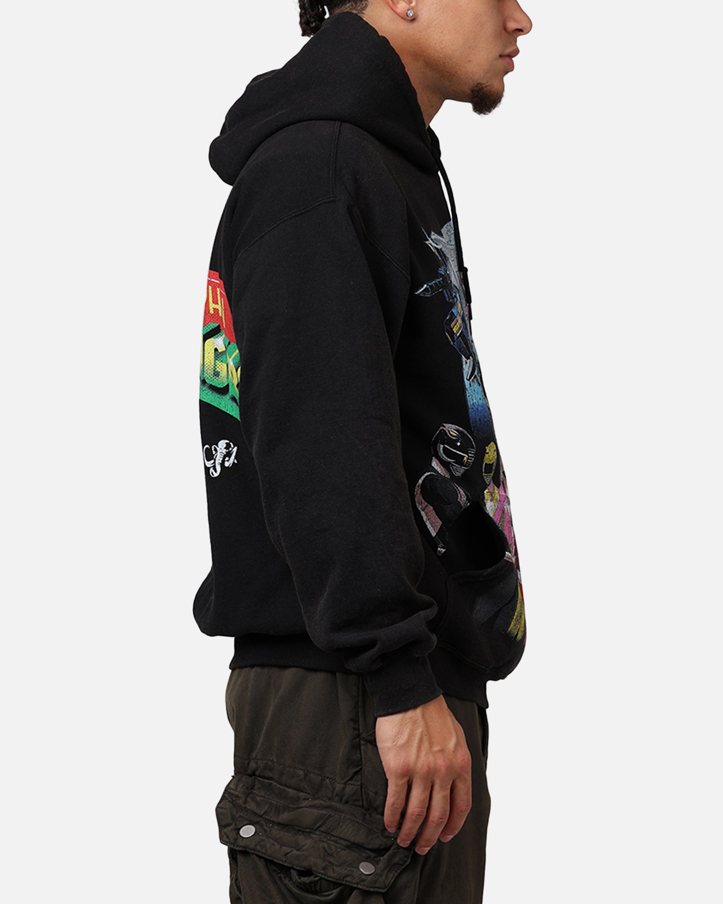 73Studio X Power Rangers Morphin Group Hoodie Black Wash