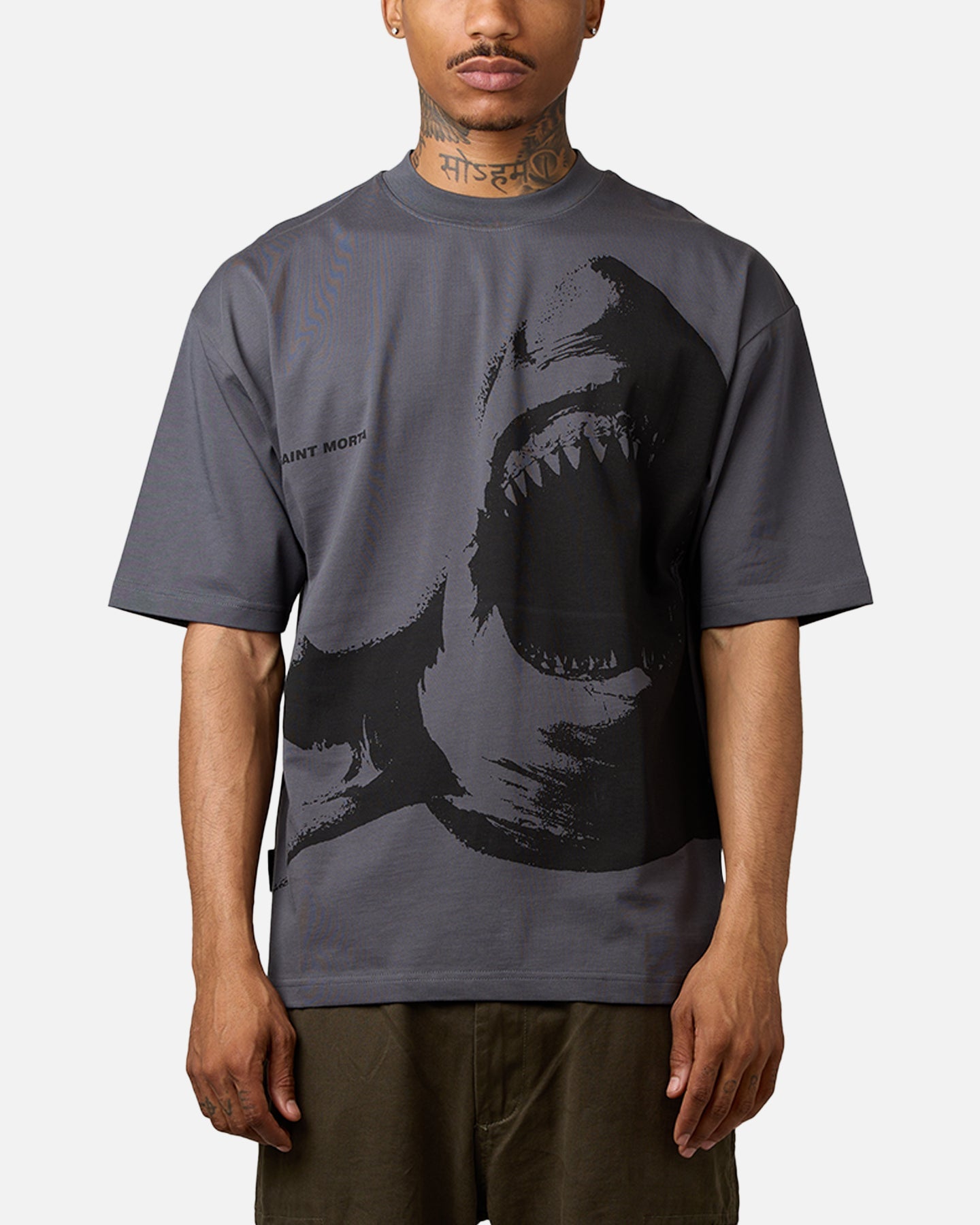 Saint Morta Fear The Abyss Patrol T-Shirt Dark Grey