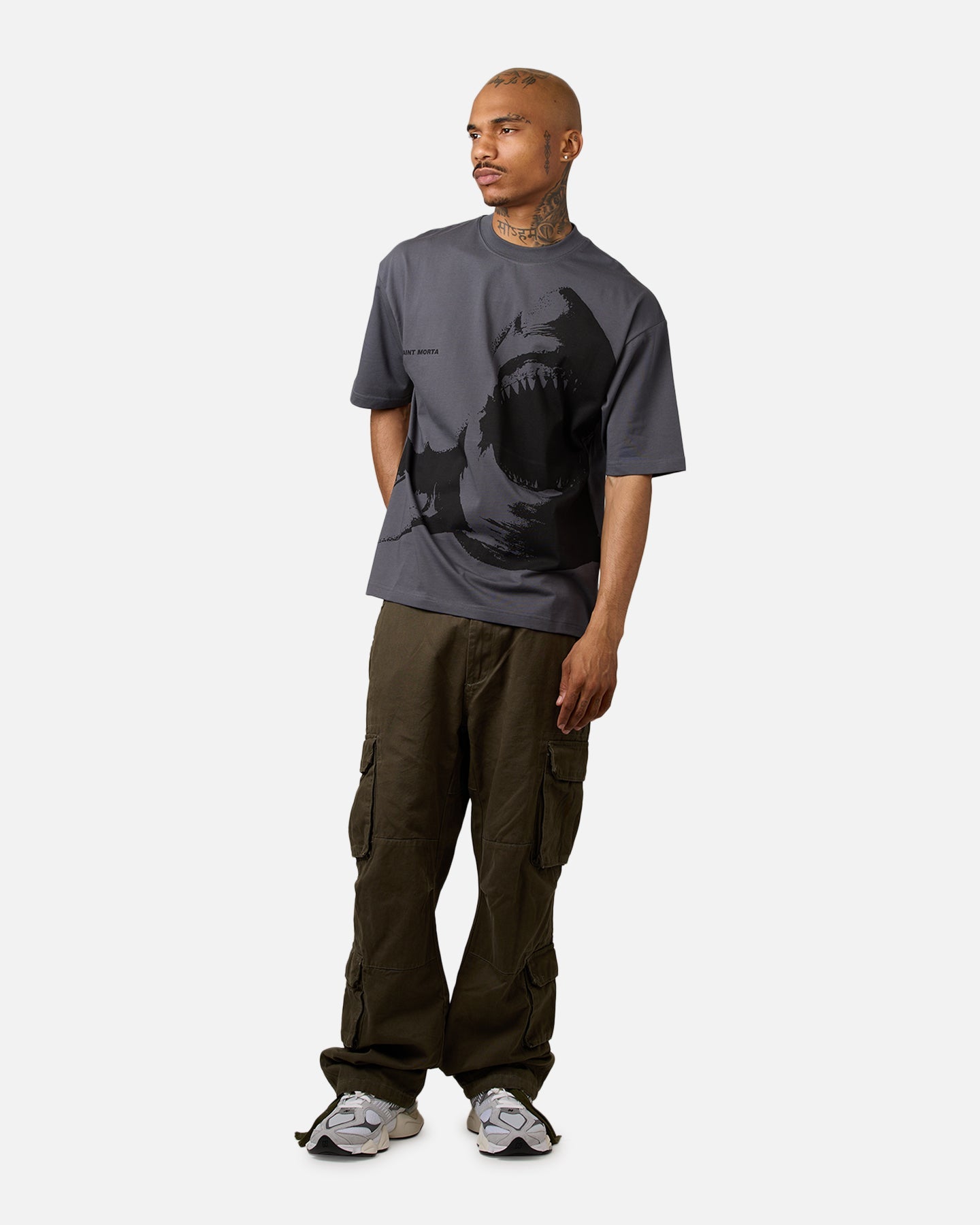 Saint Morta Fear The Abyss Patrol T-Shirt Dark Grey