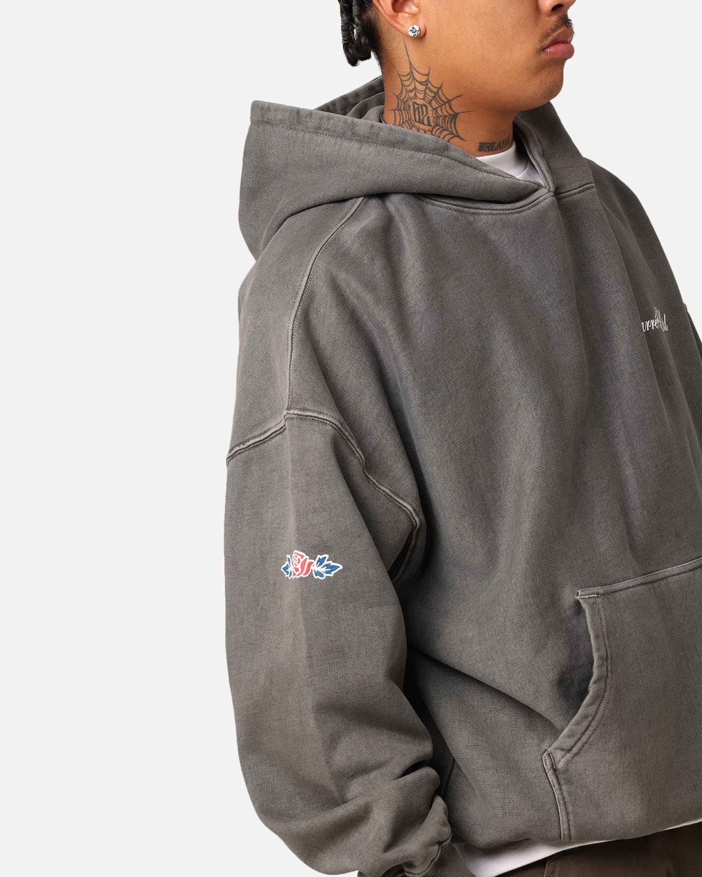 Carré Rosebud Oversized Hoodie Washed Charcoal