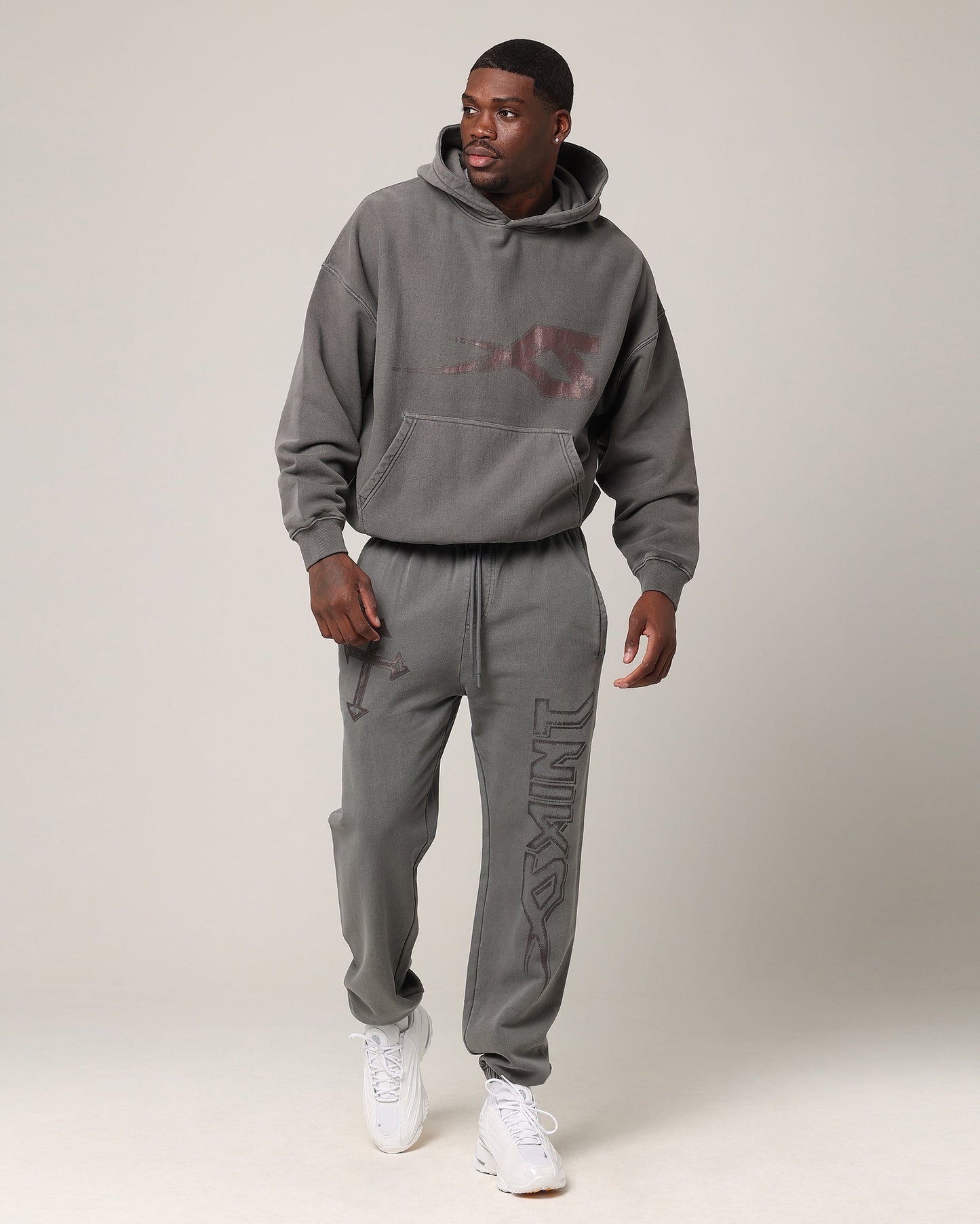 Saint Morta SSIX Vintage Hoodie Washed Charcoal
