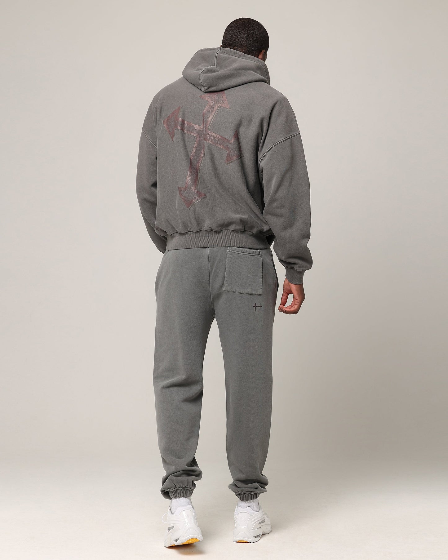 Saint Morta SSIX Vintage Hoodie Washed Charcoal